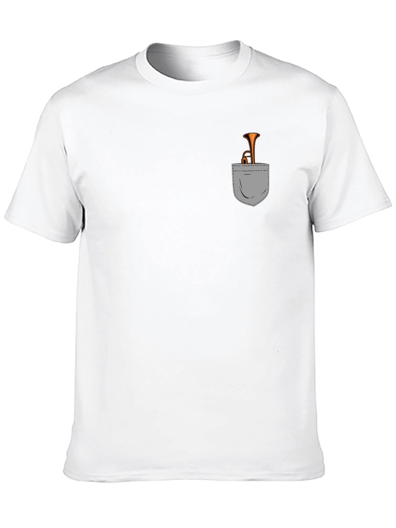 Trumpet Pocket Tee - Musician Novelty T-Shirt