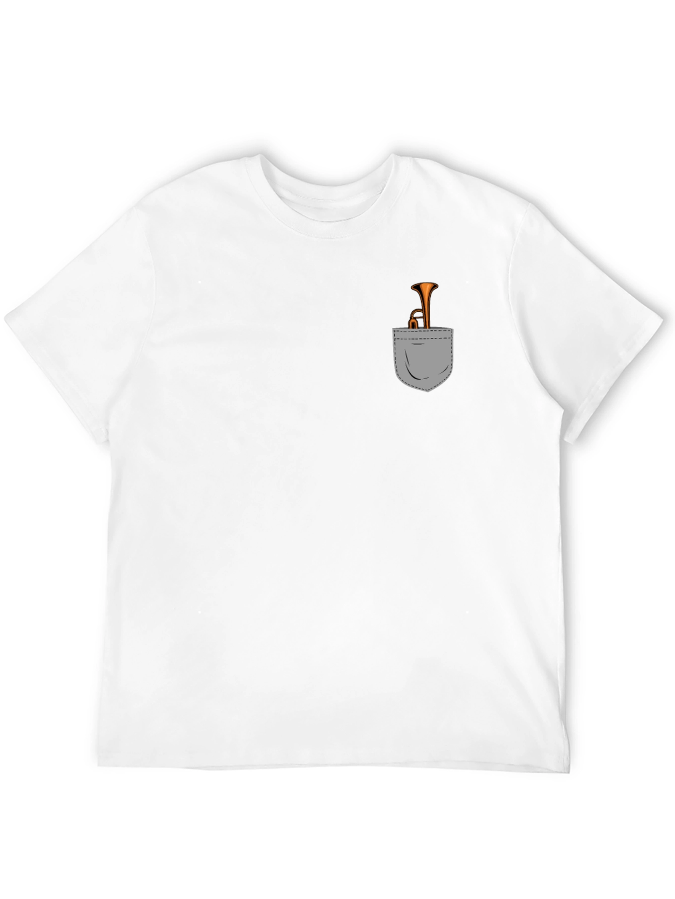 Trumpet Pocket Tee - Musician Novelty T-Shirt