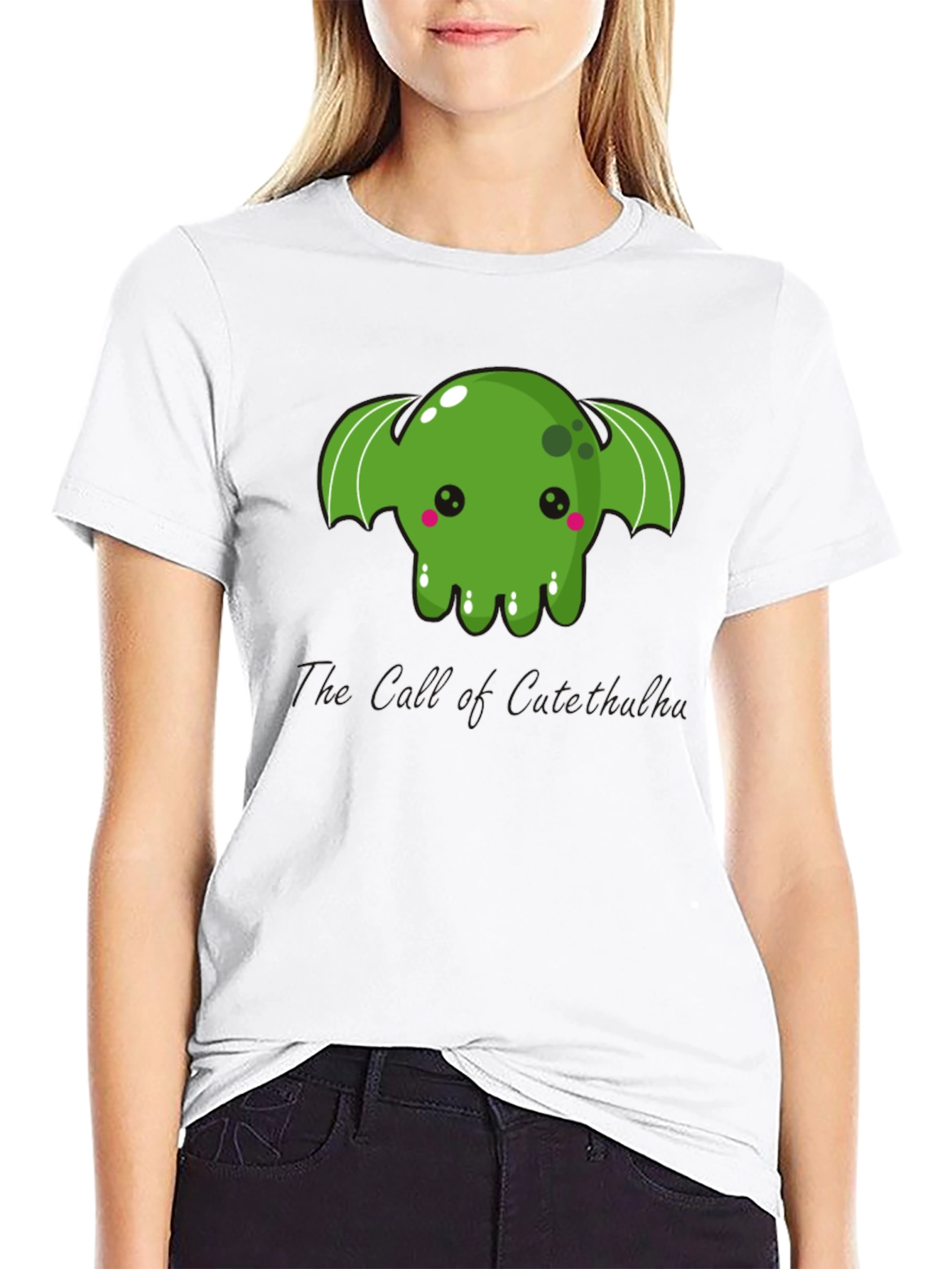 Kawaii Cthulhu Black T-Shirt - Cute Graphic Tee