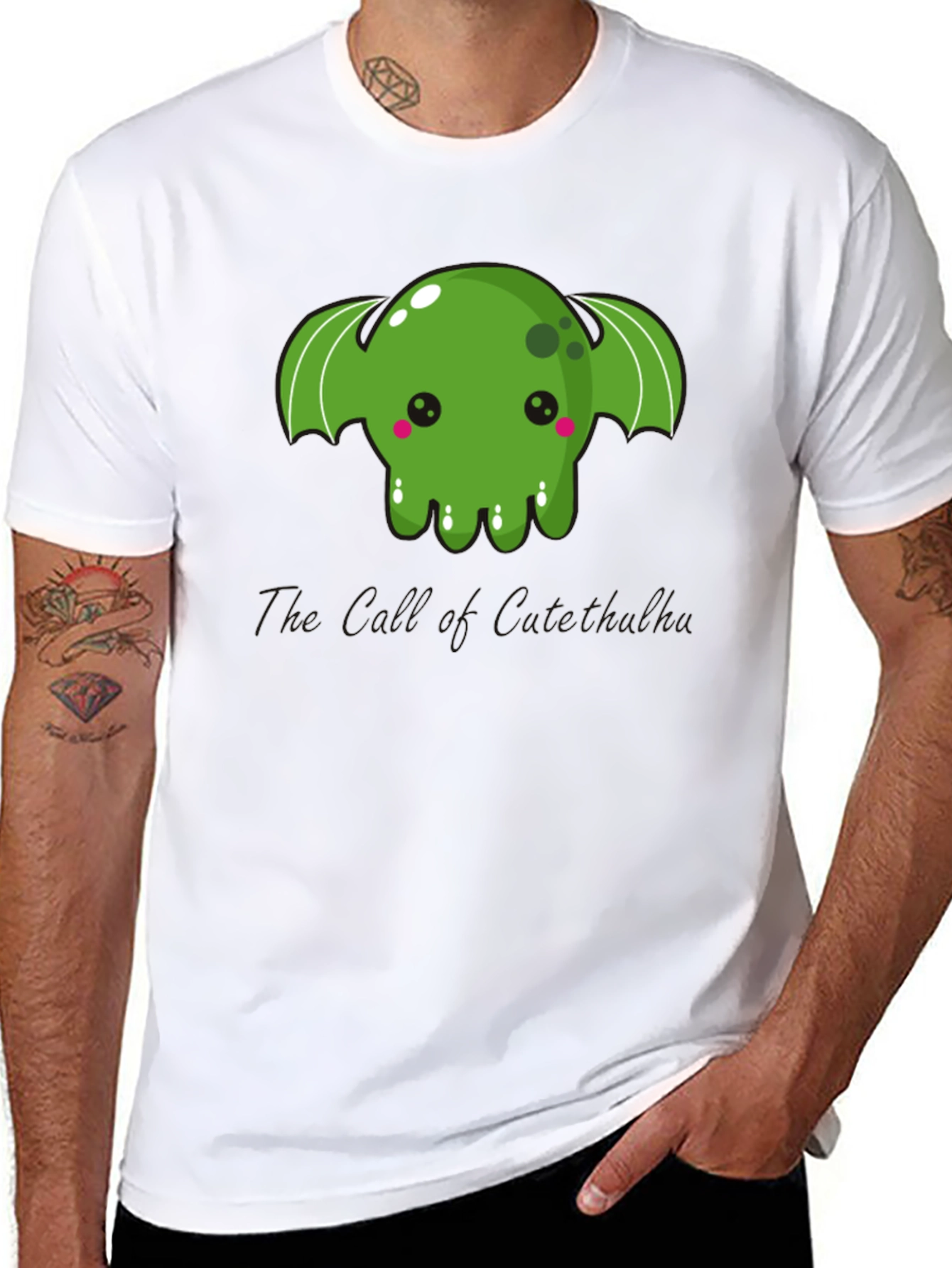 Kawaii Cthulhu Black T-Shirt - Cute Graphic Tee