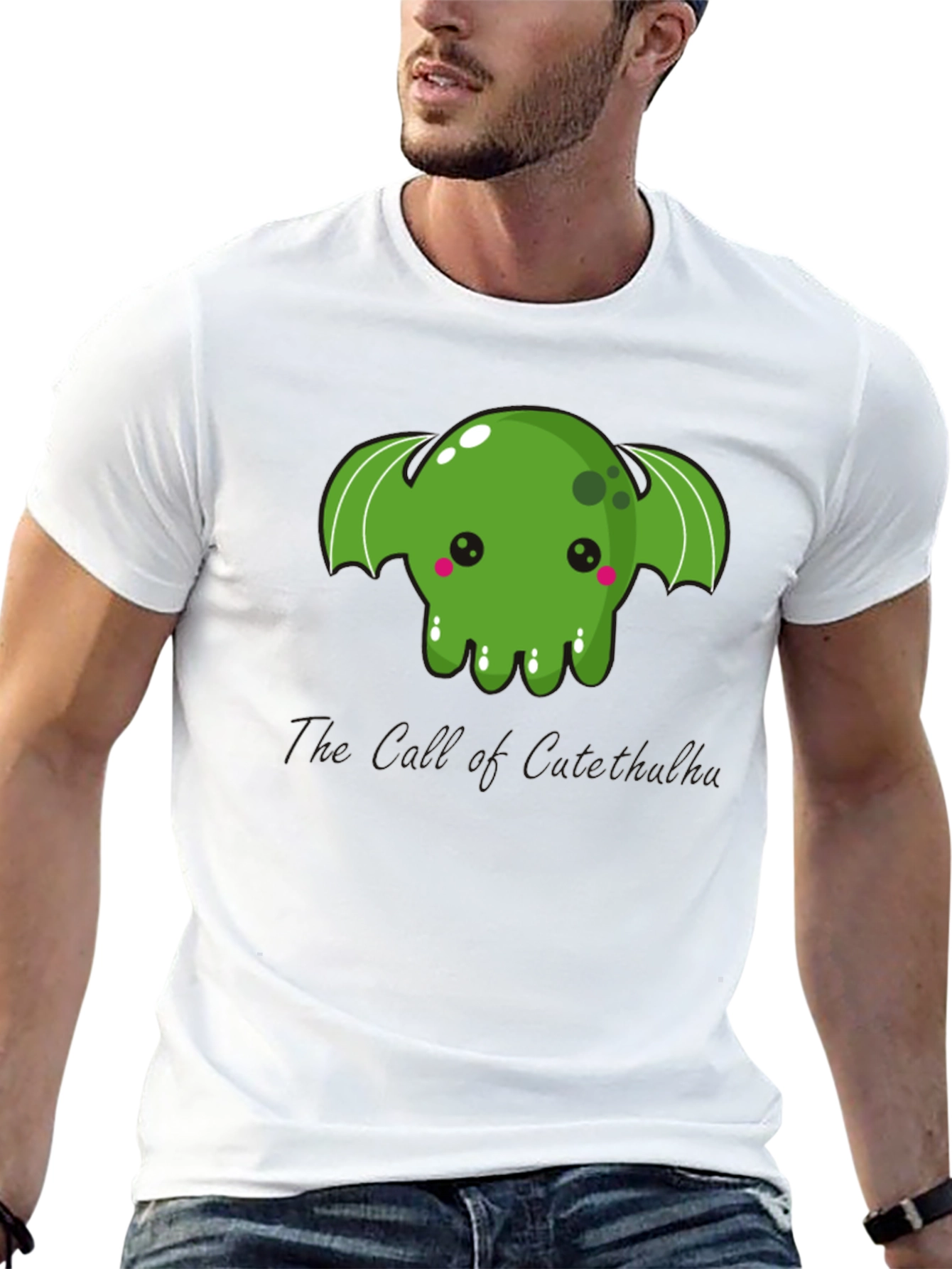 Kawaii Cthulhu Black T-Shirt - Cute Graphic Tee