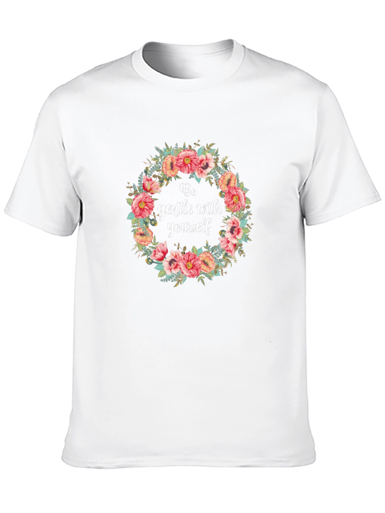 Floral Be Gentle Black T-Shirt