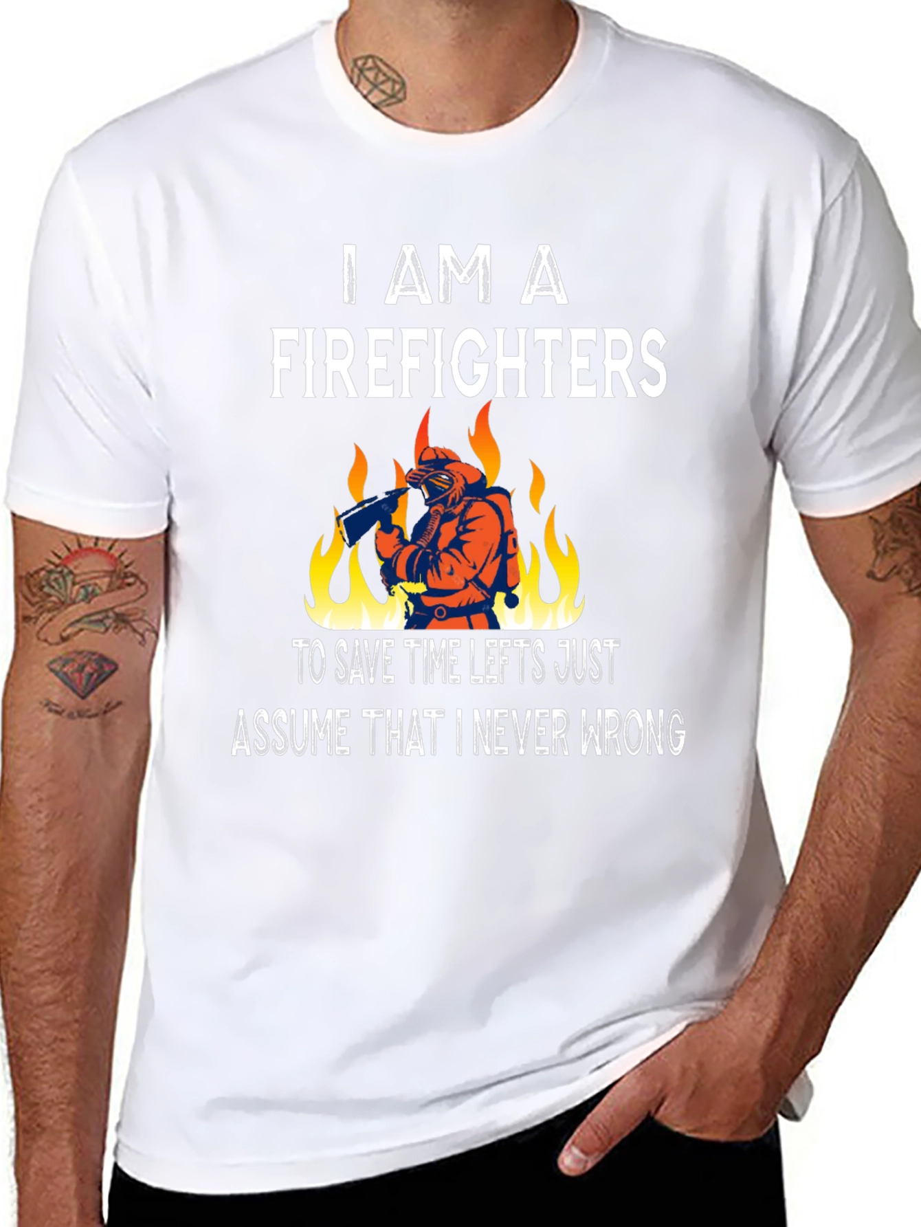 Firefighter T-Shirt - Never Wrong Tee
