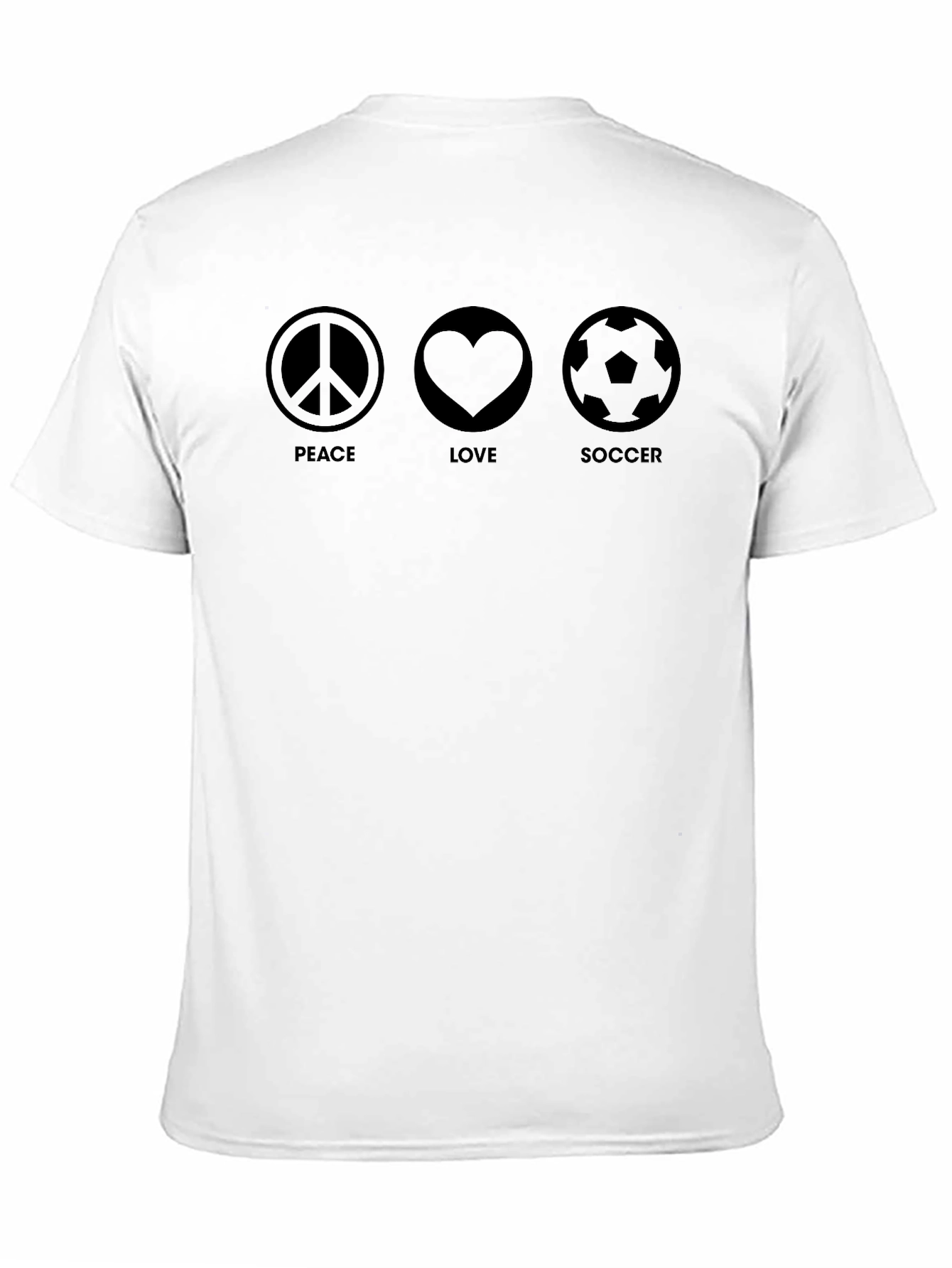 Peace Love Soccer Graphic T-Shirt