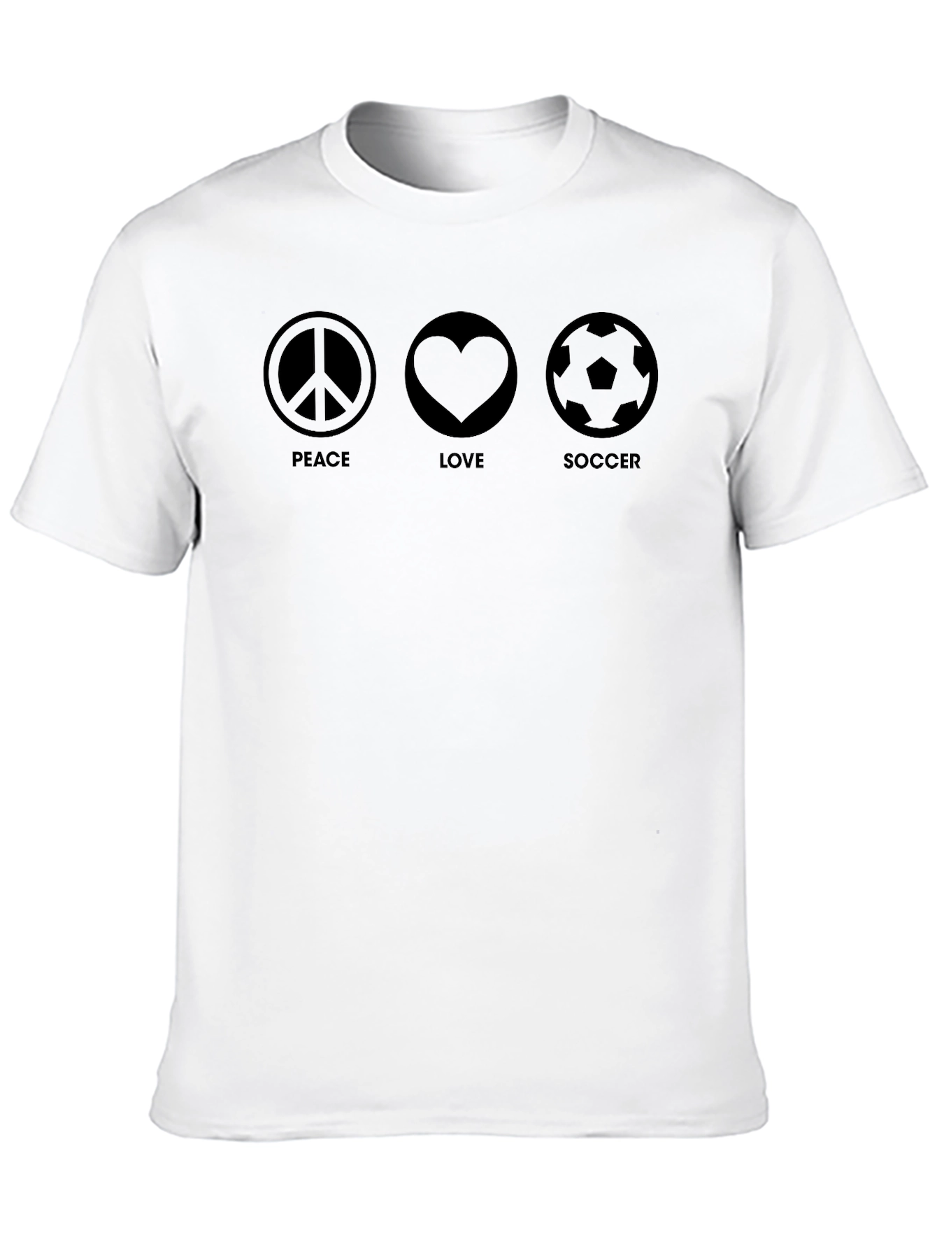 Peace Love Soccer Graphic T-Shirt
