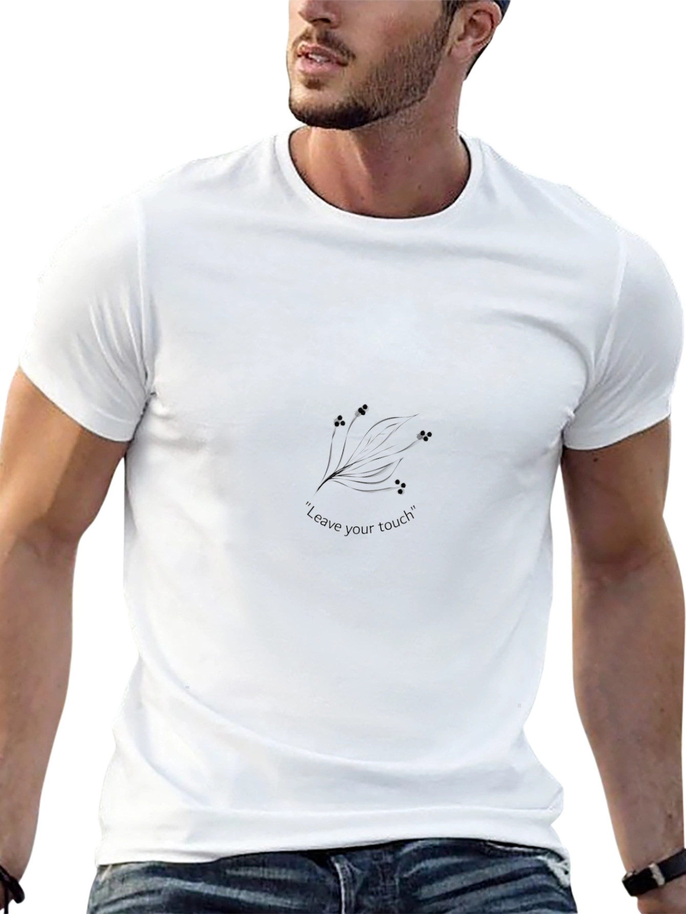 Elegant Black T-Shirt - Leave Your Touch Design