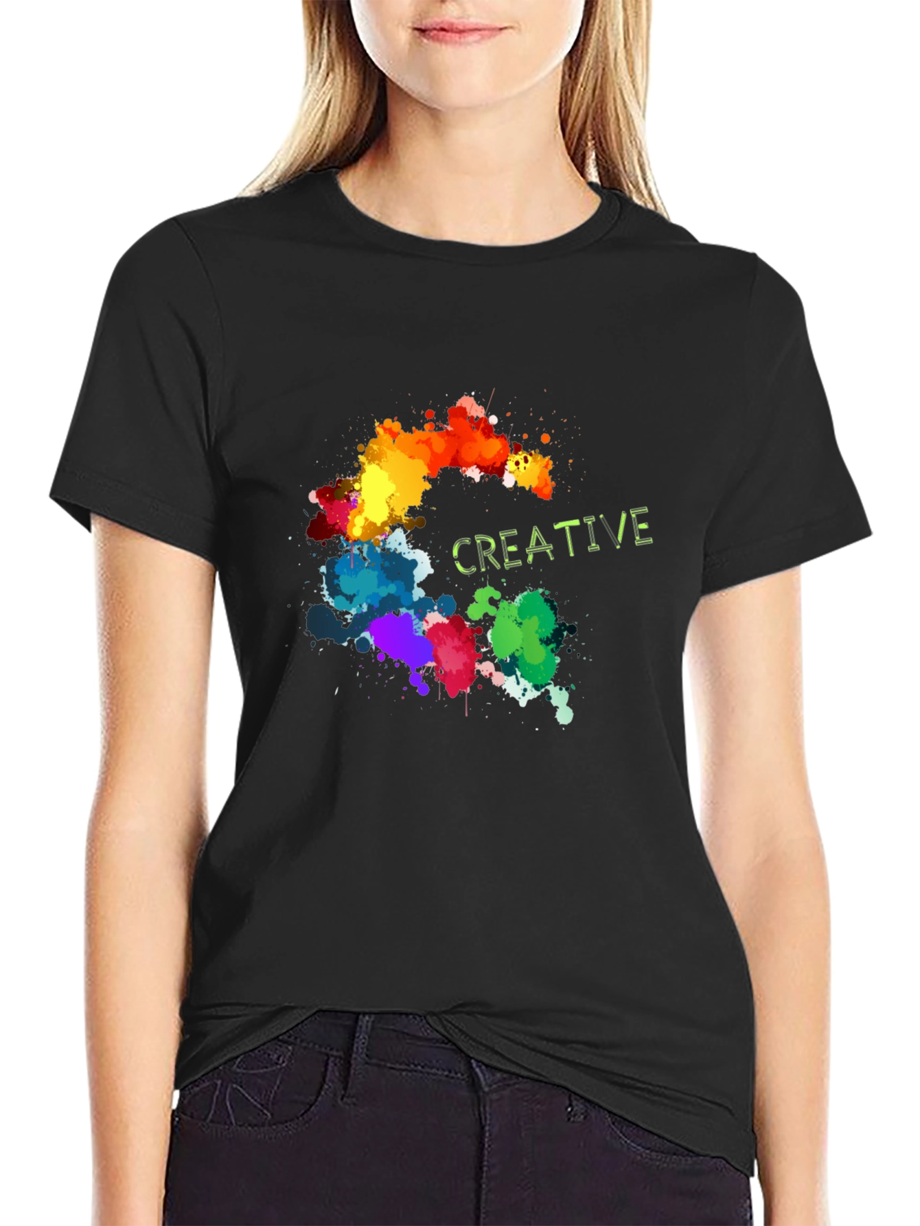 Creative Splatter T-Shirt - Artistic Design