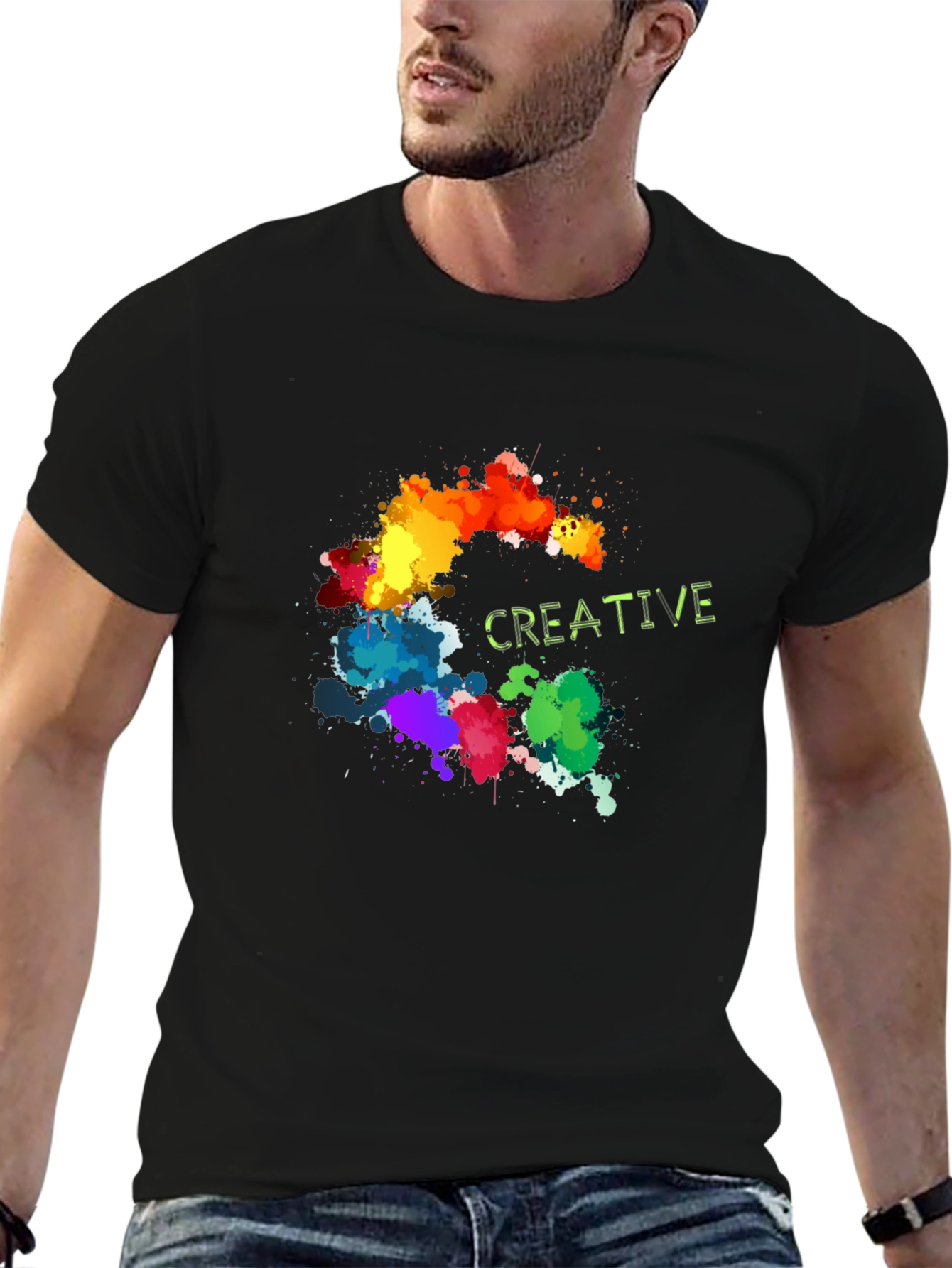 Creative Splatter T-Shirt - Artistic Design