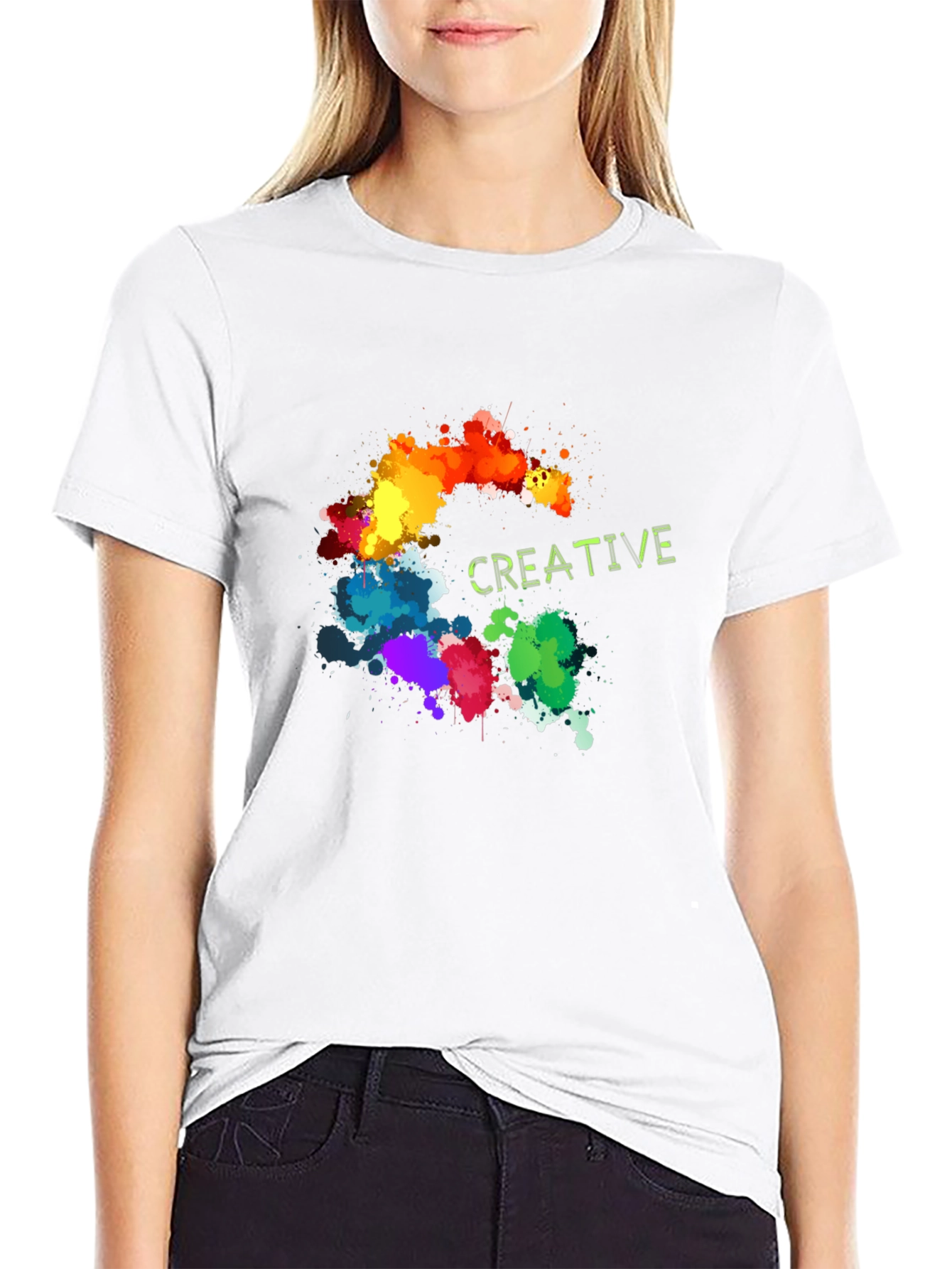 Creative Splatter T-Shirt - Artistic Design