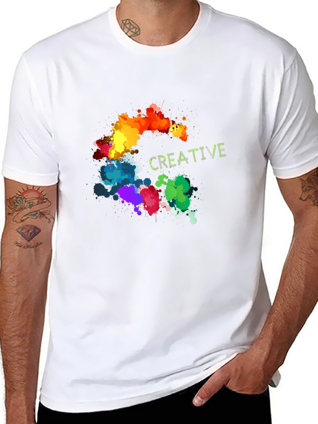 Creative Splatter T-Shirt - Artistic Design