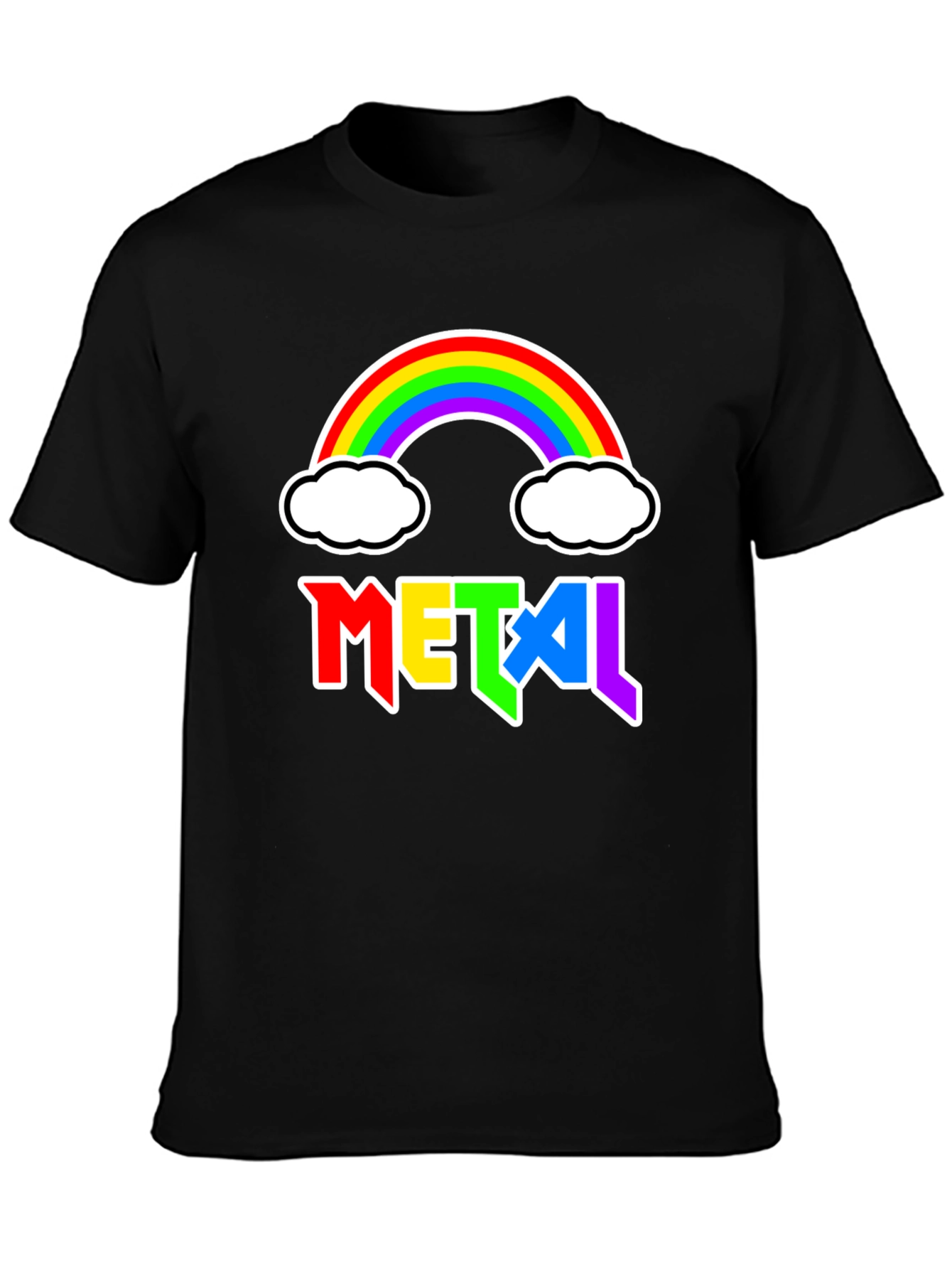 Rainbow Metal Graphic T-Shirt