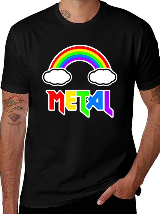 Rainbow Metal Graphic T-Shirt