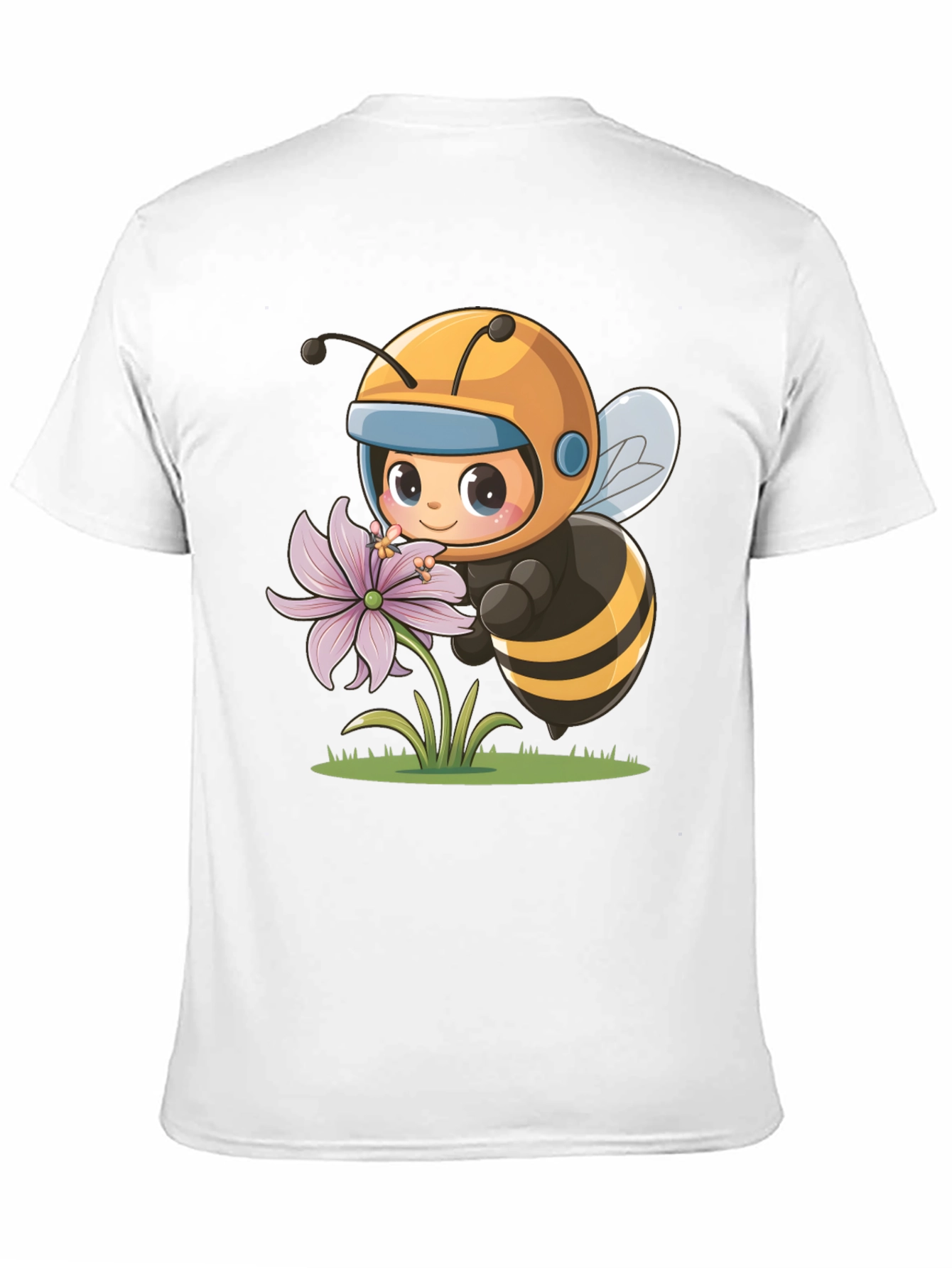 Cute Bee & Flower Graphic Tee