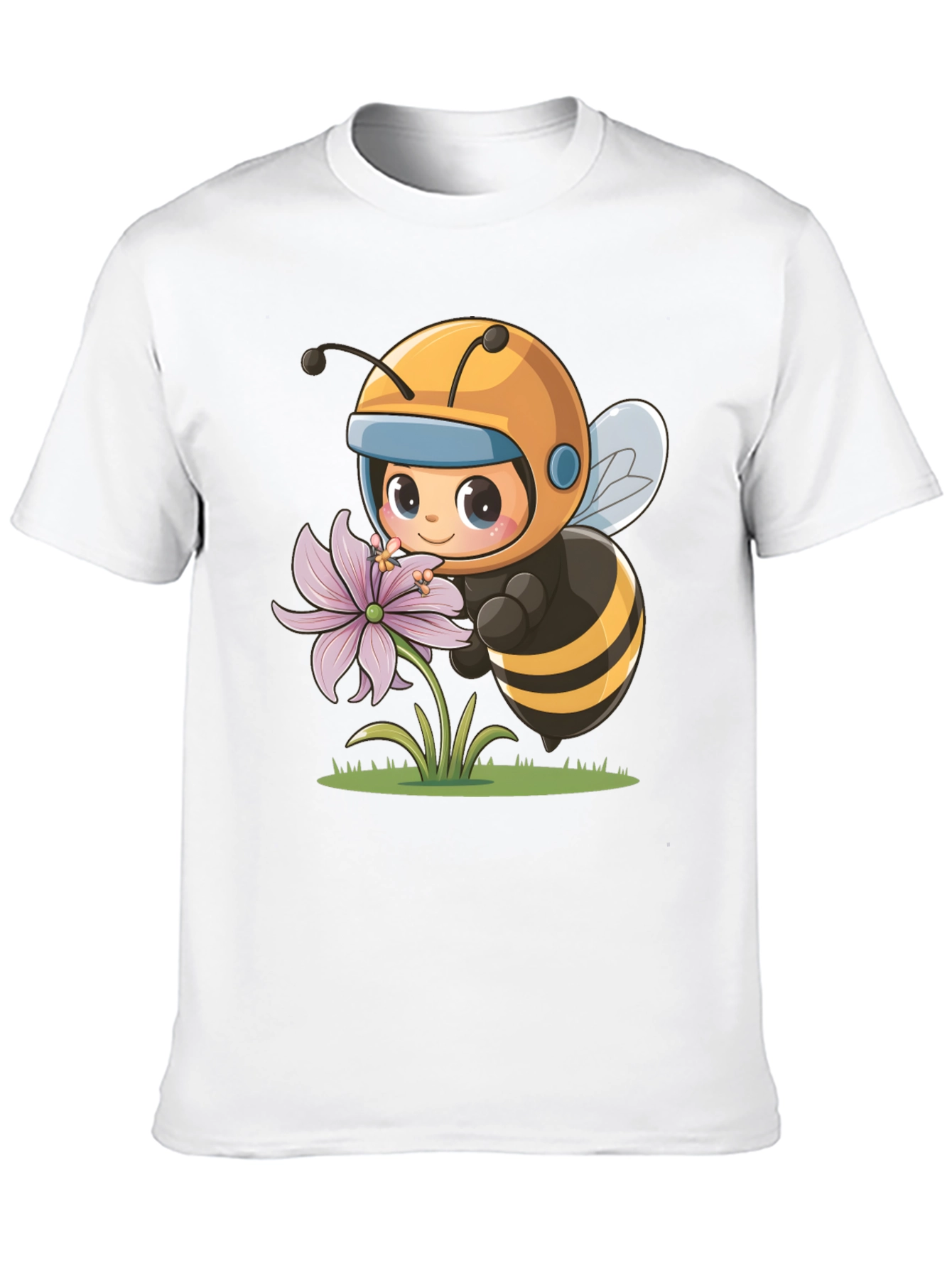 Cute Bee & Flower Graphic Tee
