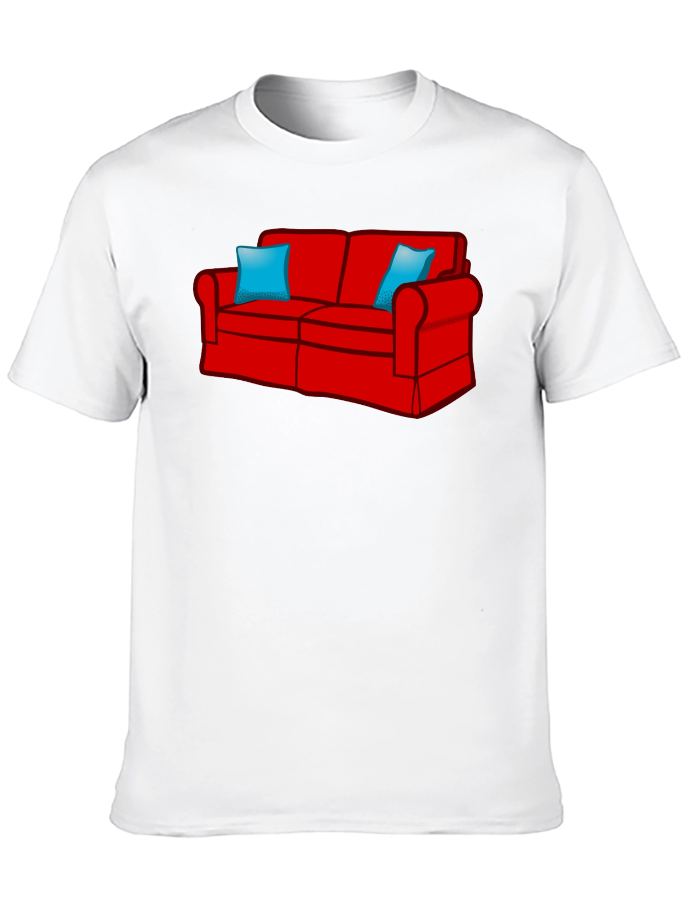 Cartoon Couch Black T-Shirt