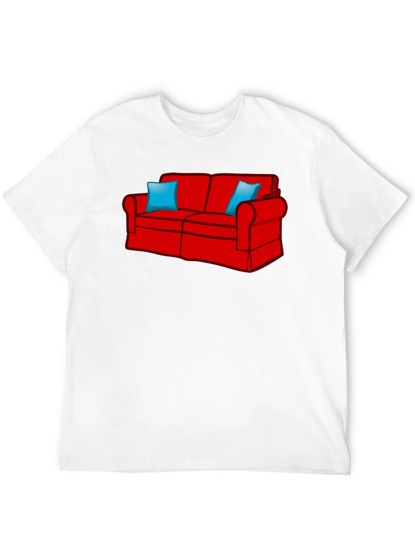 Cartoon Couch Black T-Shirt