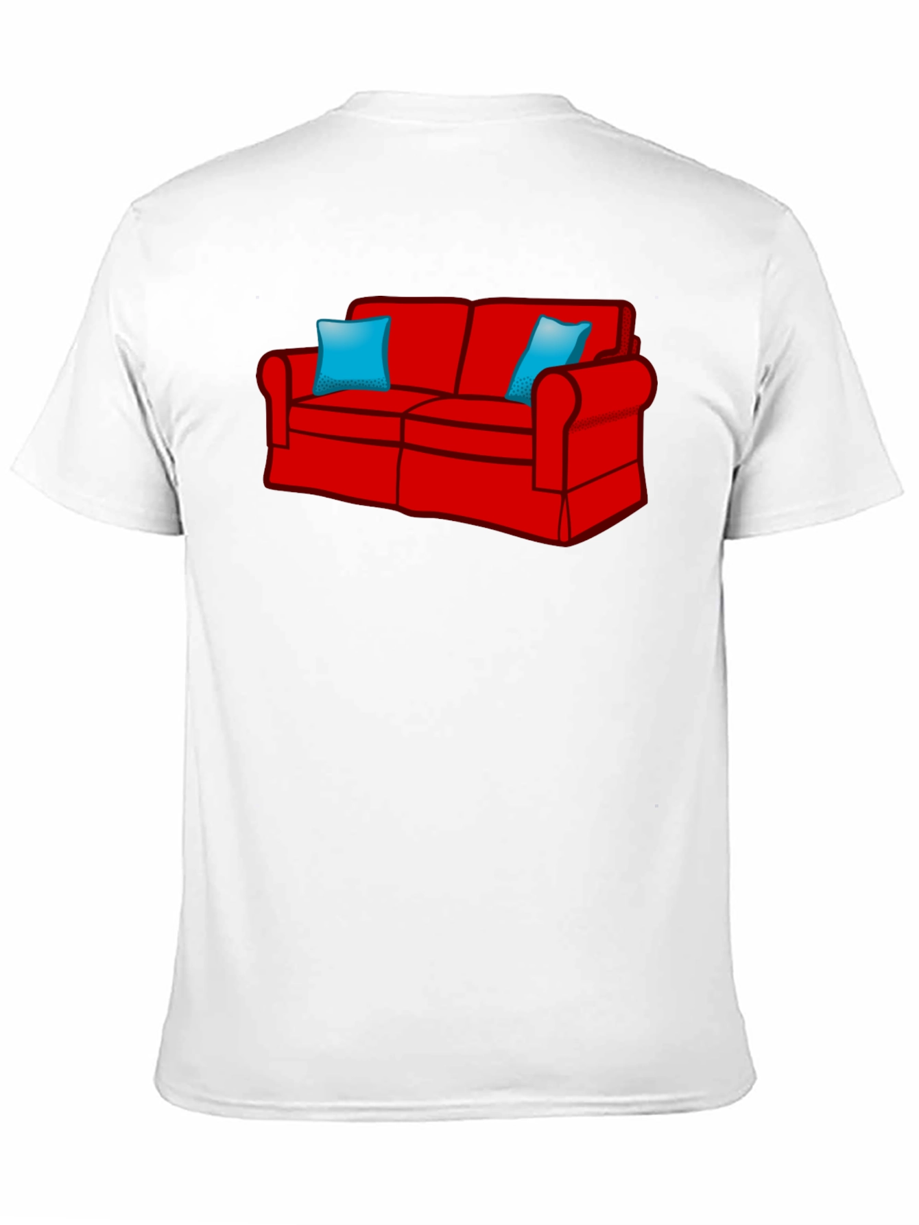 Cartoon Couch Black T-Shirt