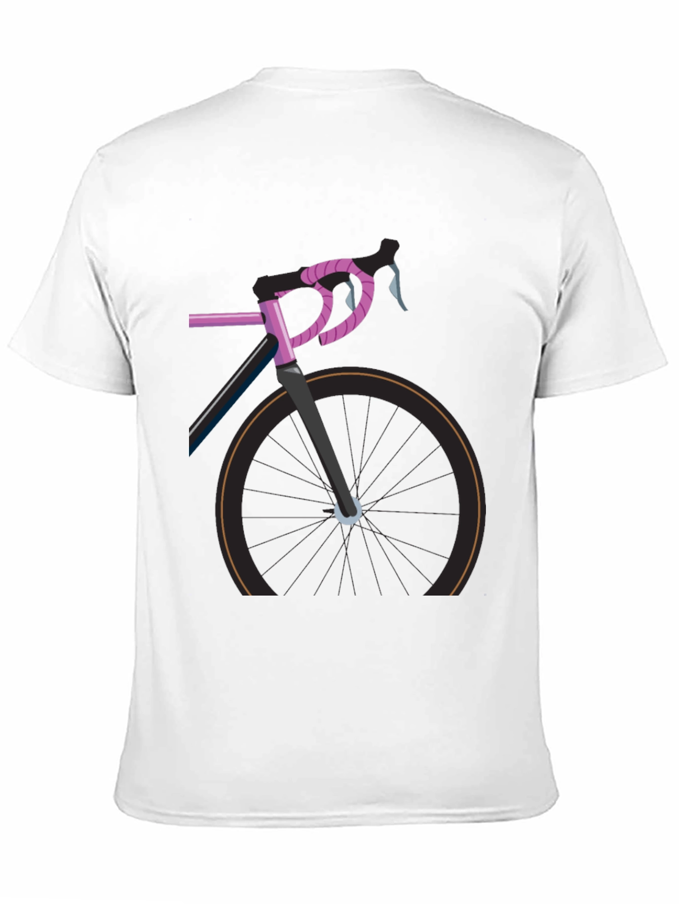 Stylish Bicycle Graphic Tee - Black