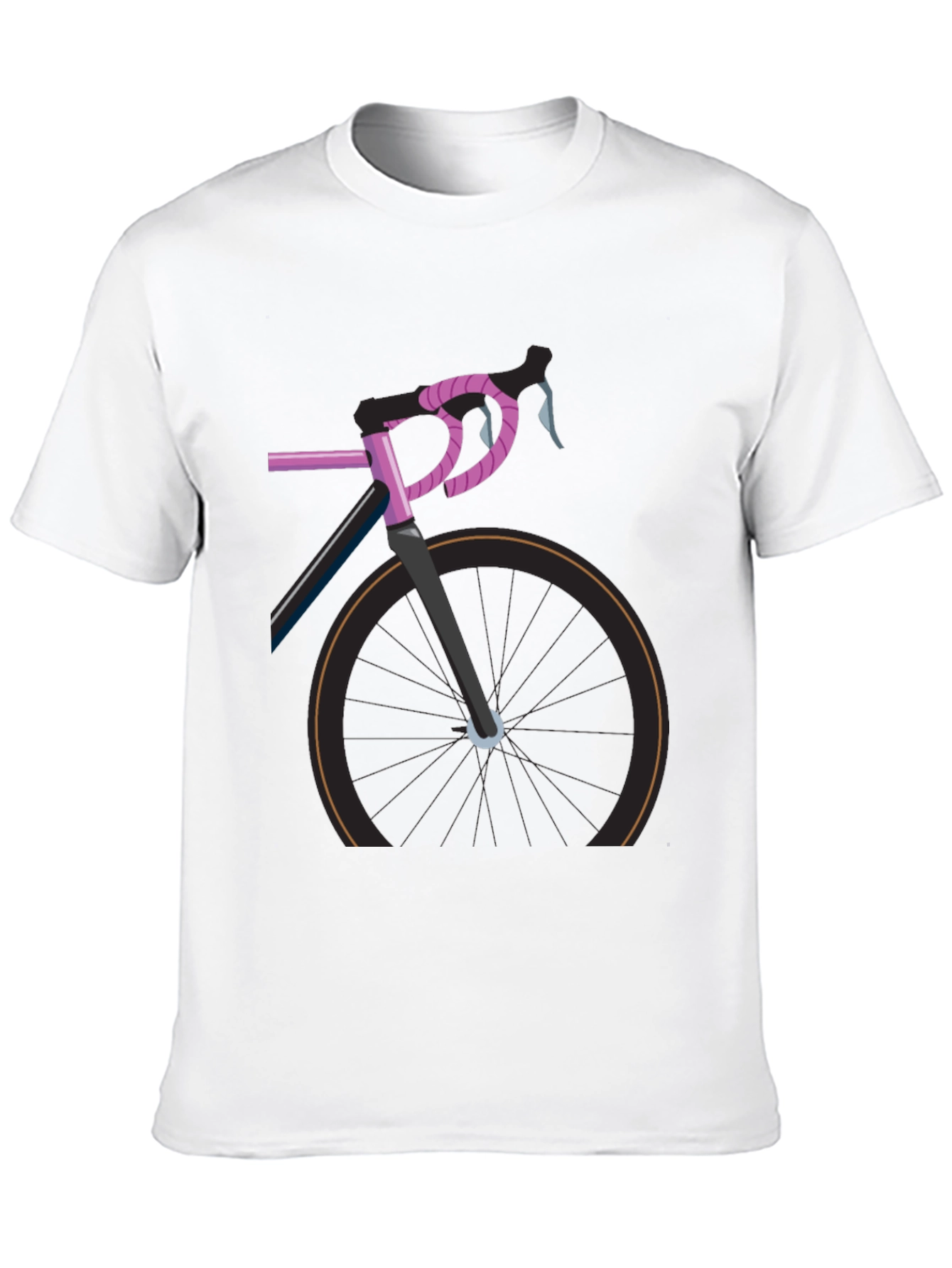 Stylish Bicycle Graphic Tee - Black