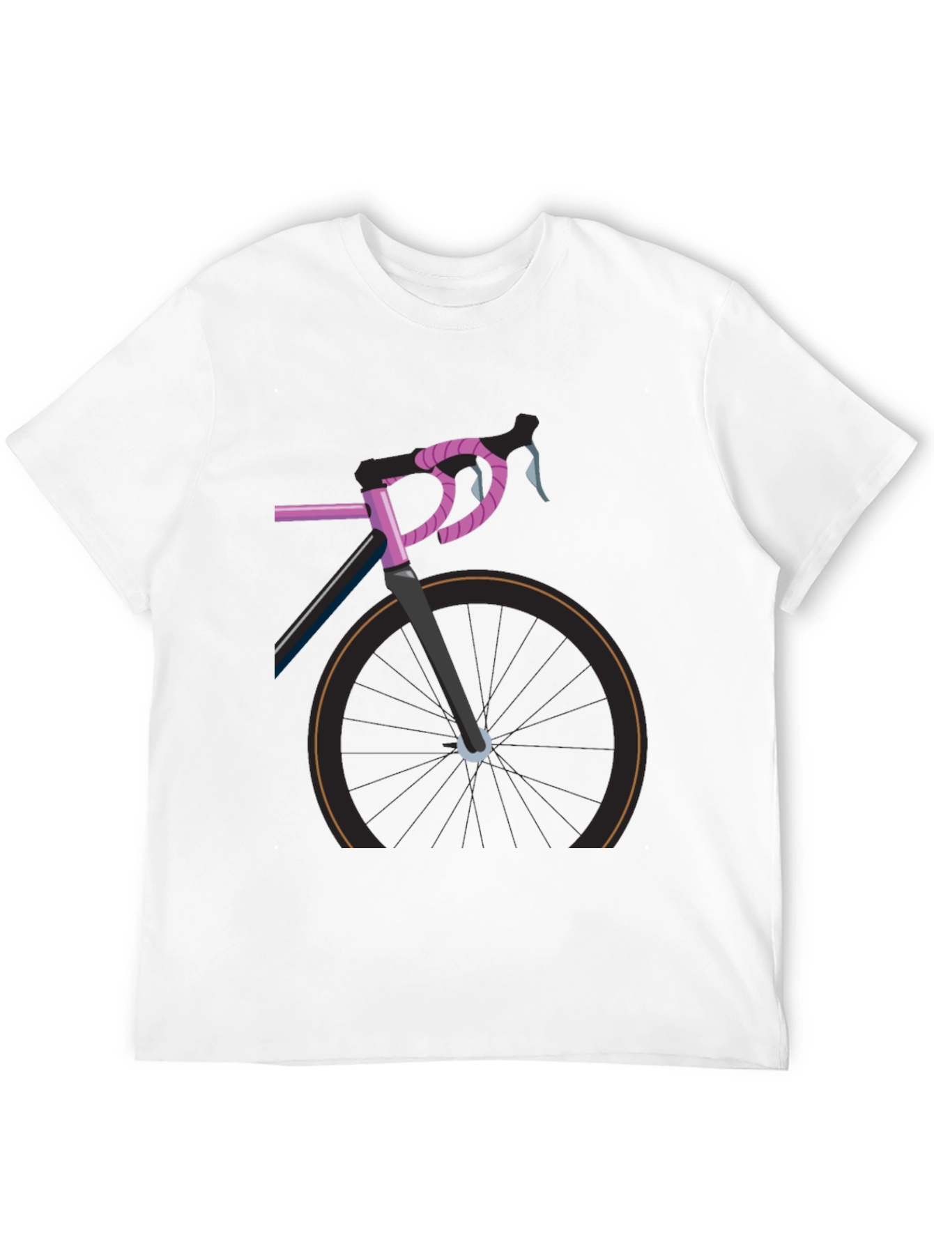 Stylish Bicycle Graphic Tee - Black