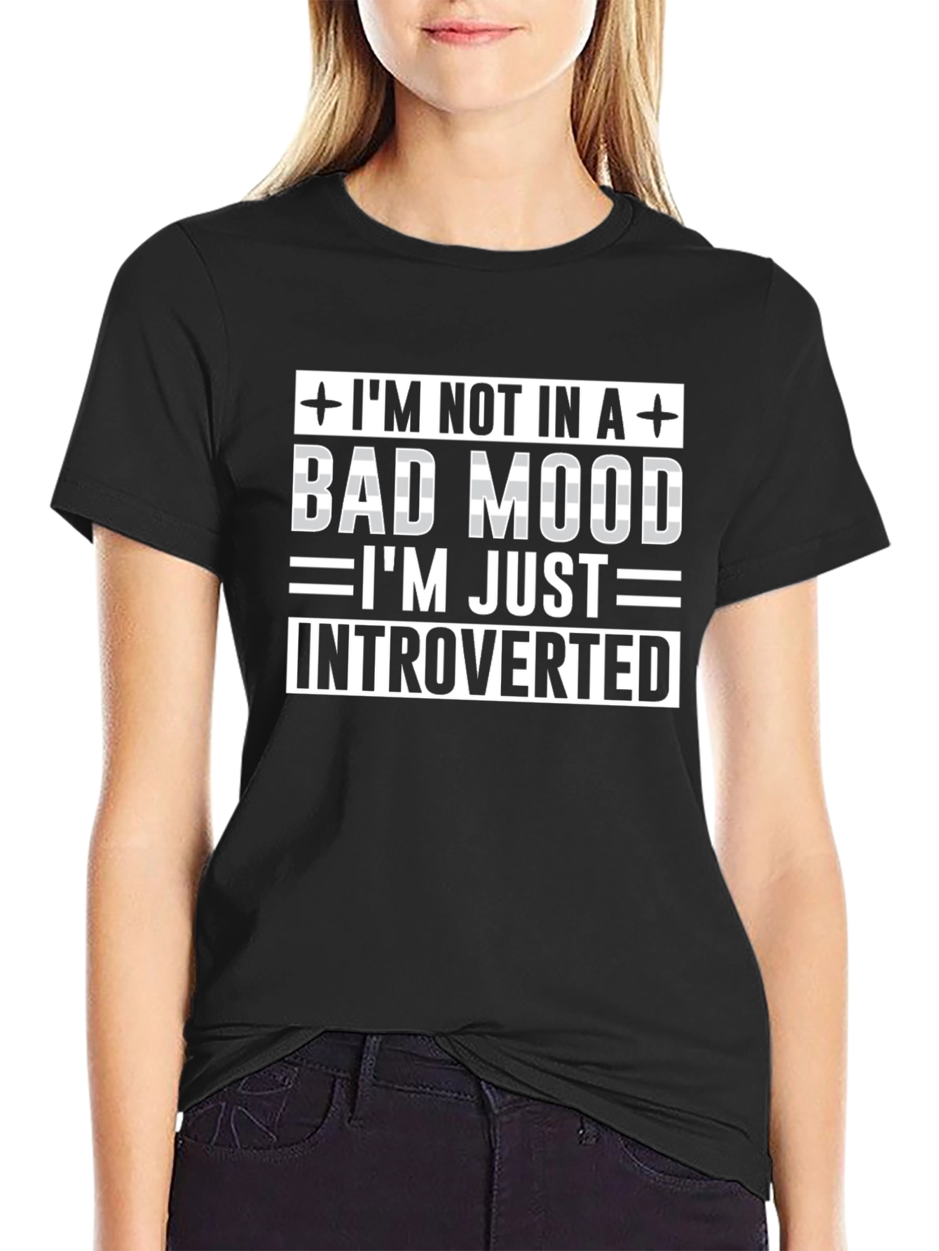 Introverted Mood Graphic Tee - Funny Sarcastic T-Shirt