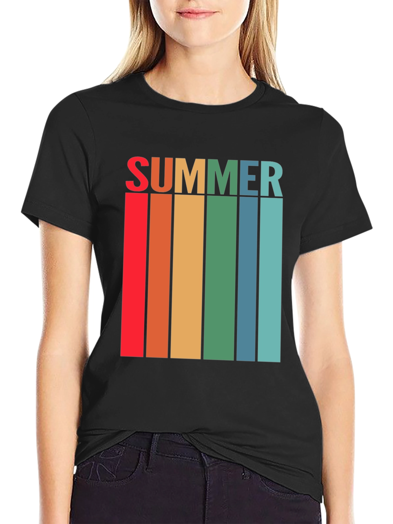 Retro Summer Striped T-Shirt