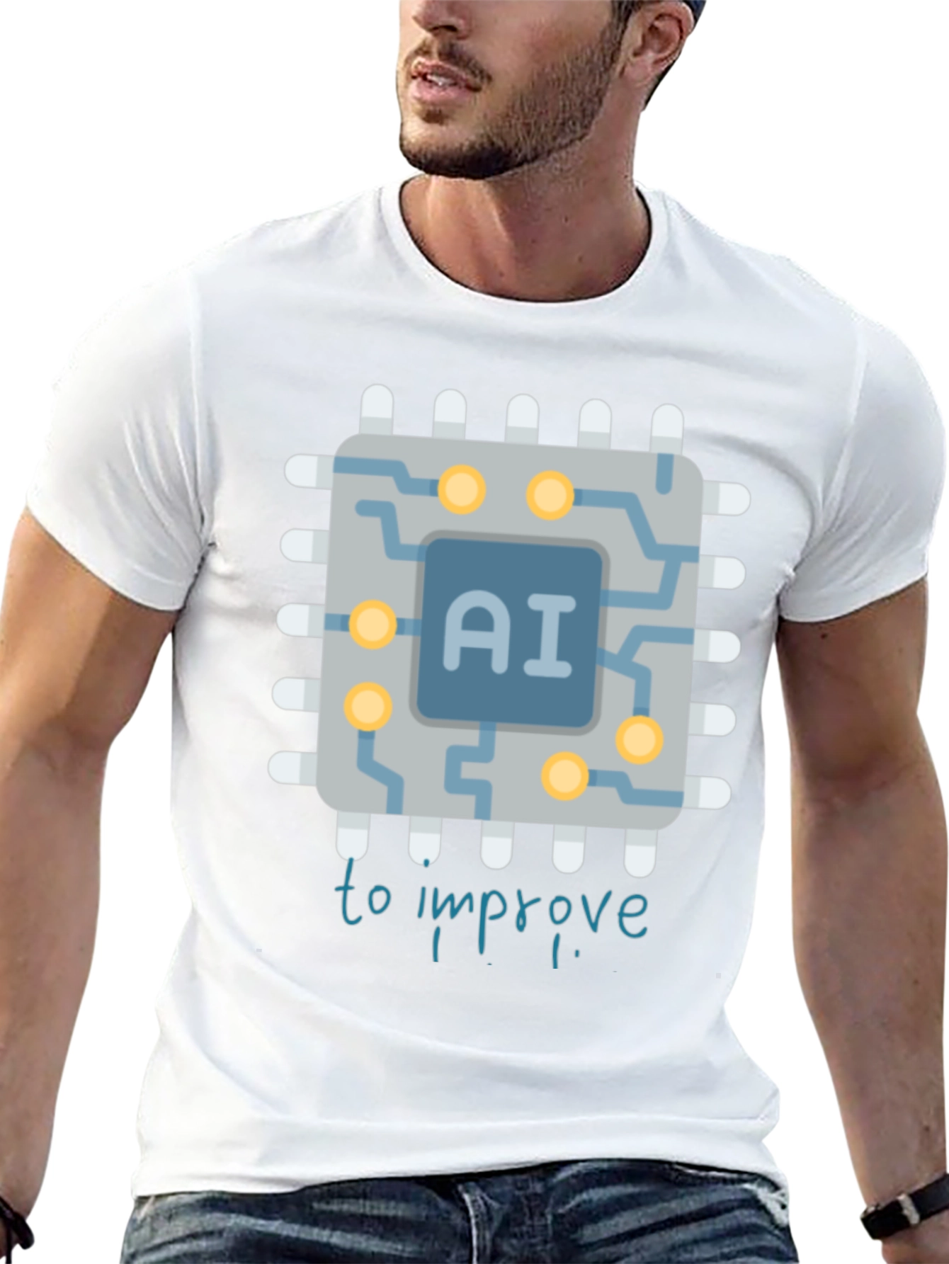 AI Improvement Graphic Tee - Black