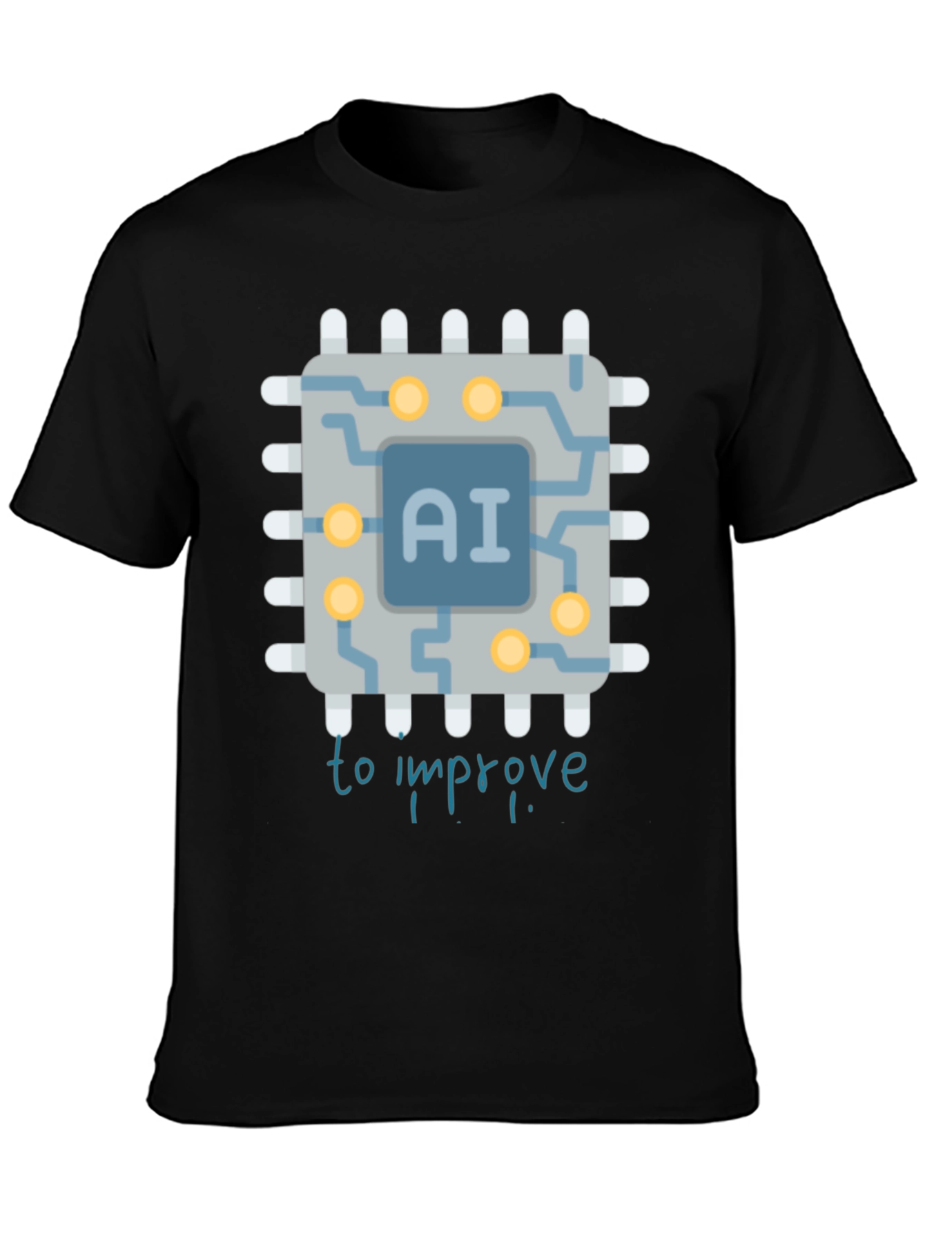 AI Improvement Graphic Tee - Black