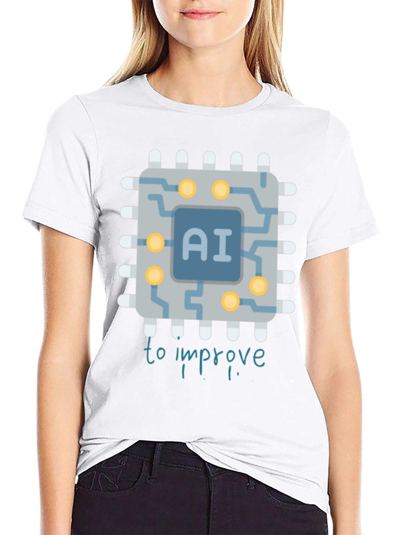 AI Improvement Graphic Tee - Black