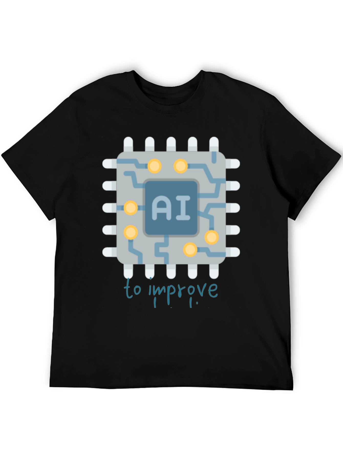 AI Improvement Graphic Tee - Black