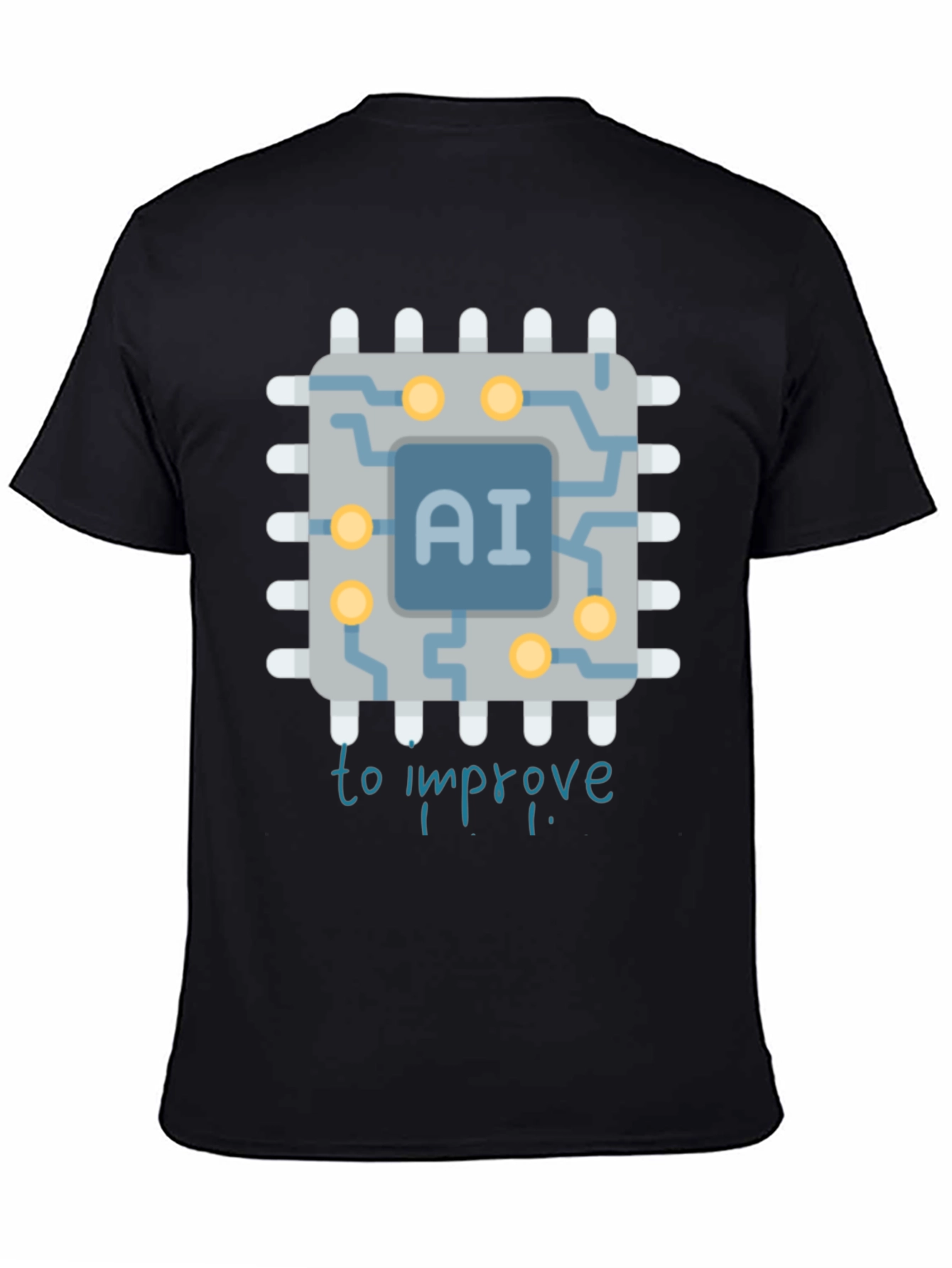 AI Improvement Graphic Tee - Black