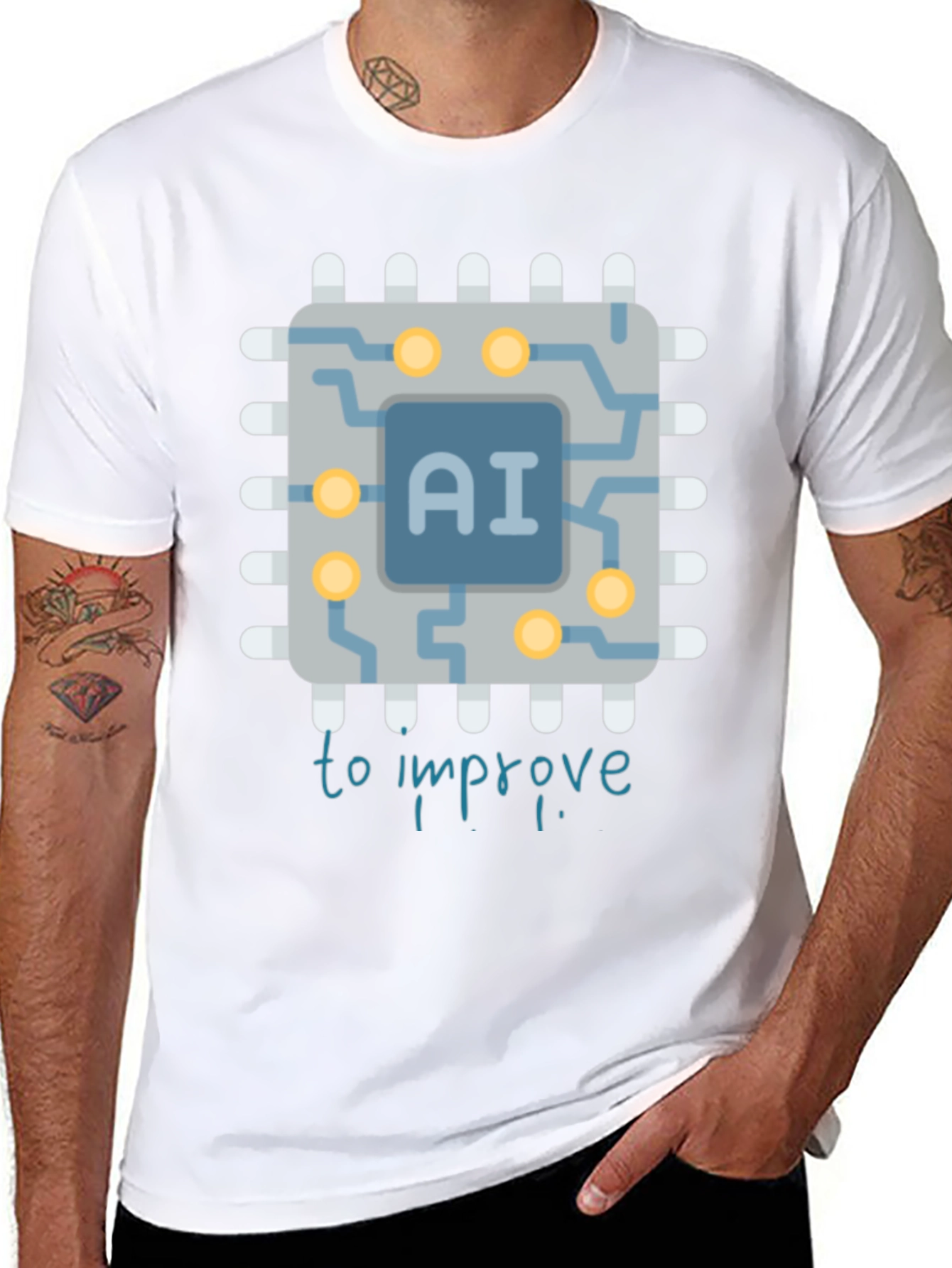 AI Improvement Graphic Tee - Black