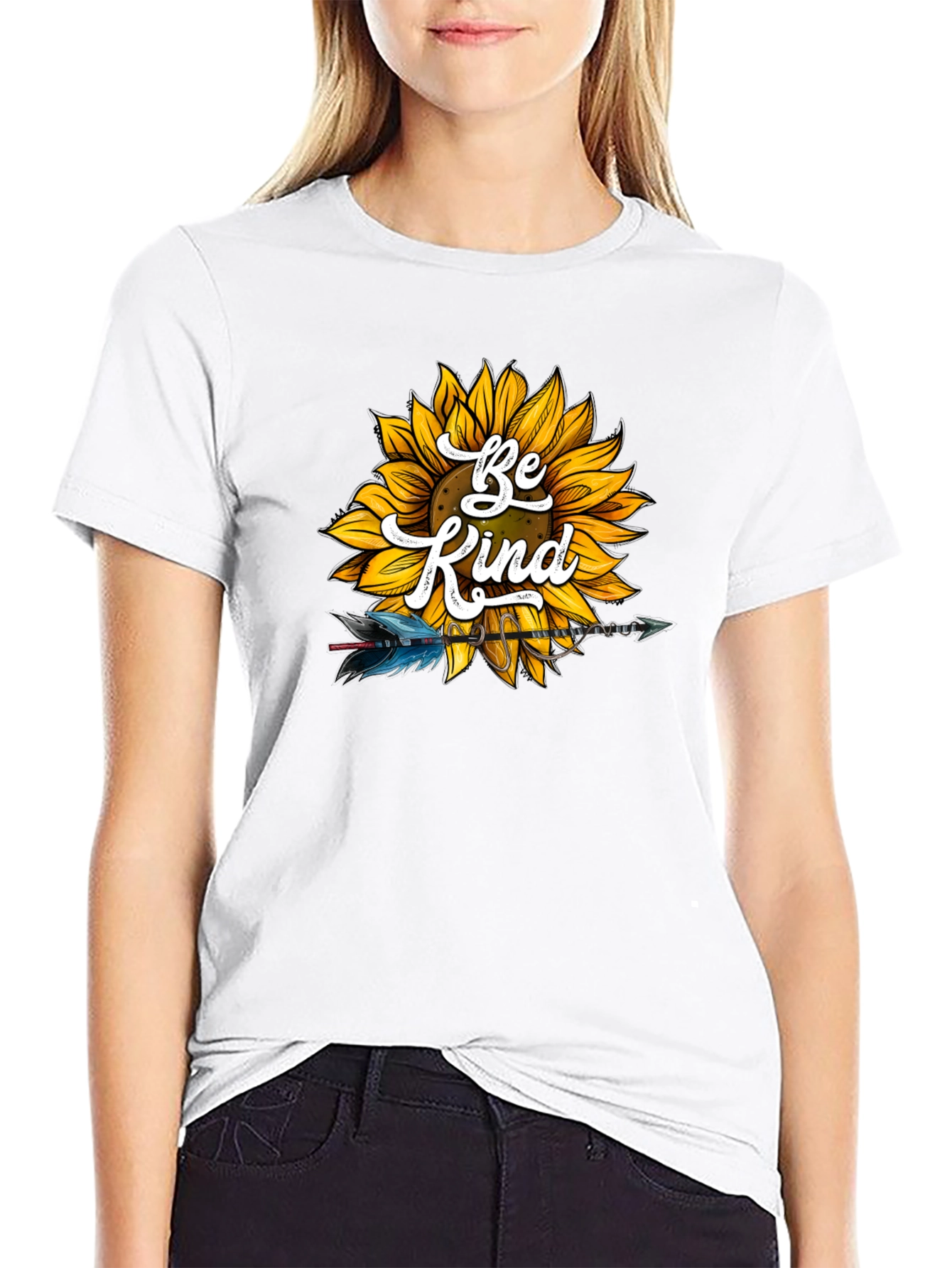 Be Kind Sunflower Arrow T-Shirt