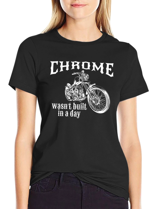 Chrome Motorcycle Graphic Tee - Wasnt Built in a Day