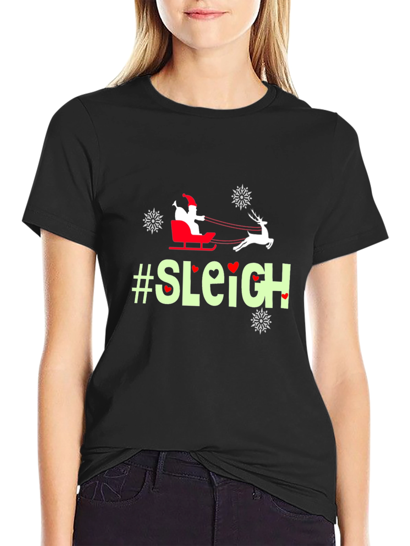 Holiday Cheer T-Shirt - #Sleigh Santa Design