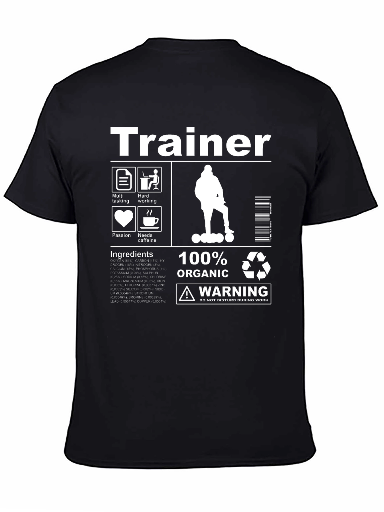 Trainer T-Shirt: 100% Organic Do Not Disturb