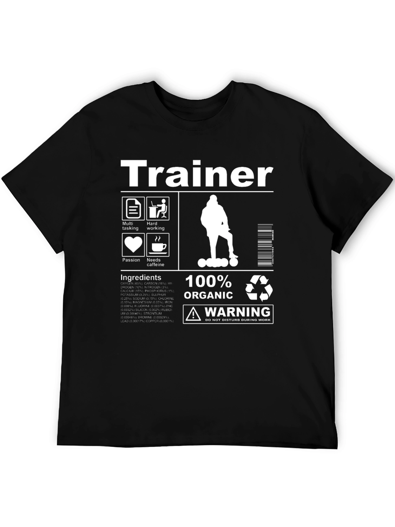 Trainer T-Shirt: 100% Organic Do Not Disturb