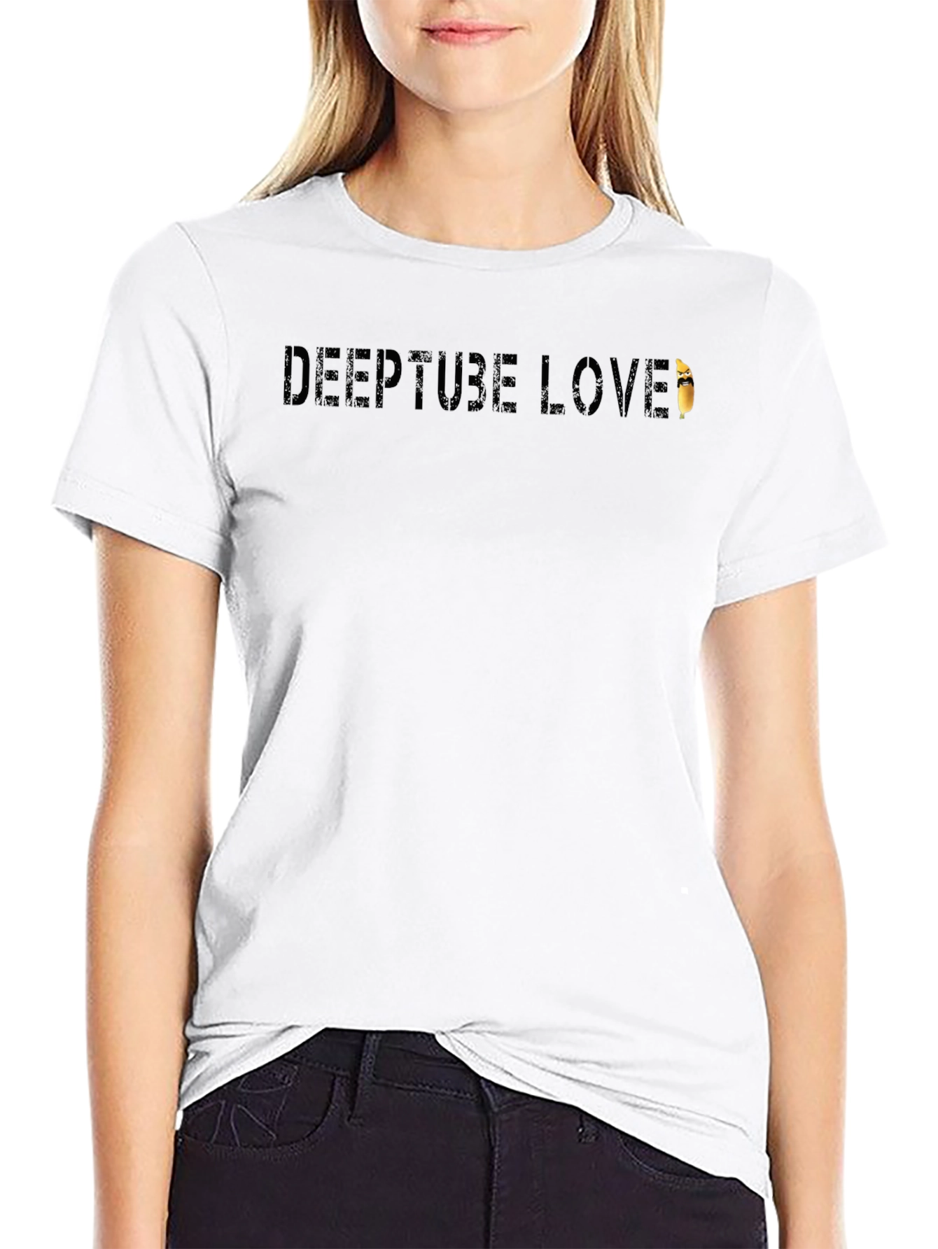 Deeptube Love Black T-Shirt - Soft & Stylish