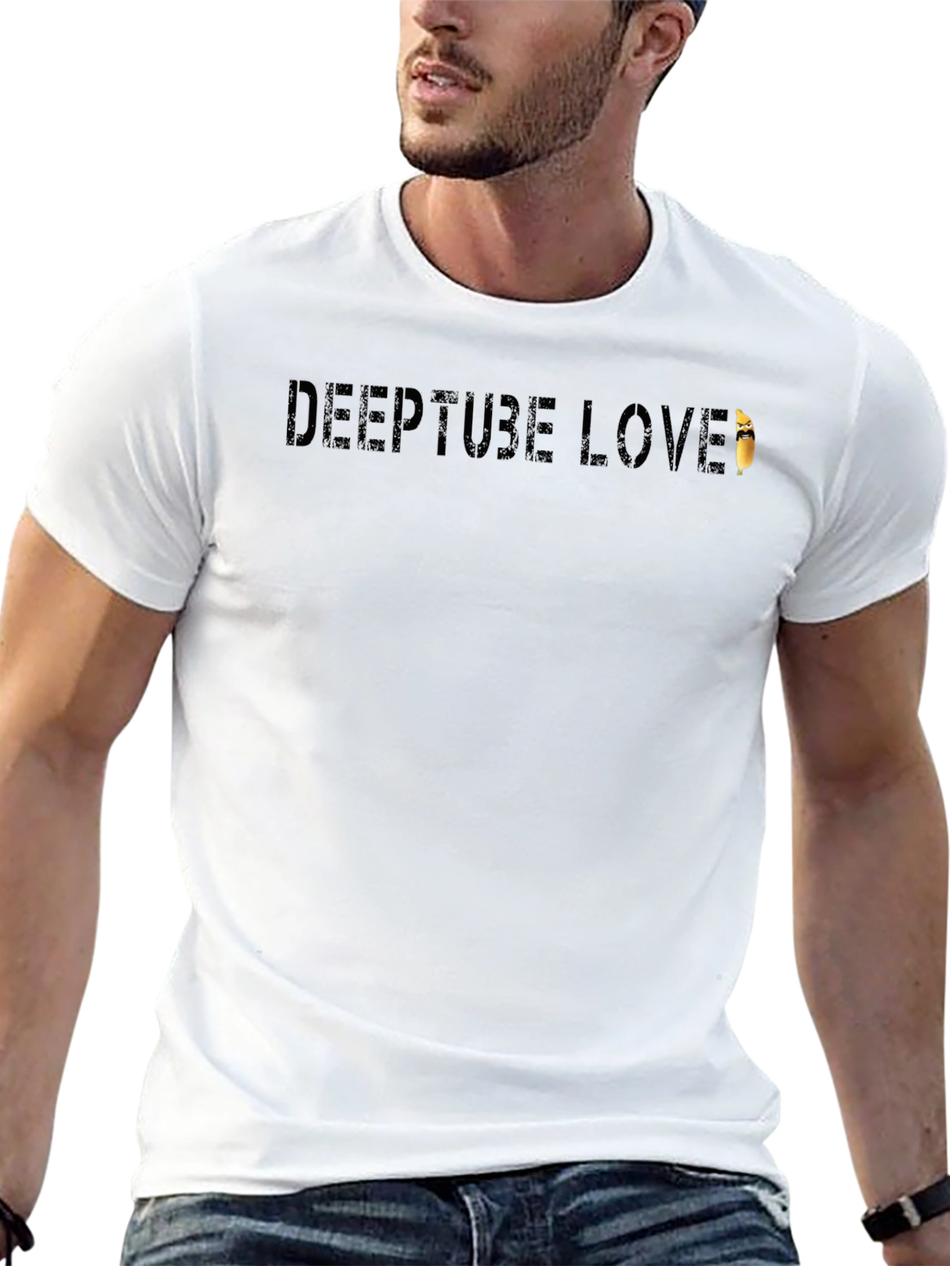 Deeptube Love Black T-Shirt - Soft & Stylish
