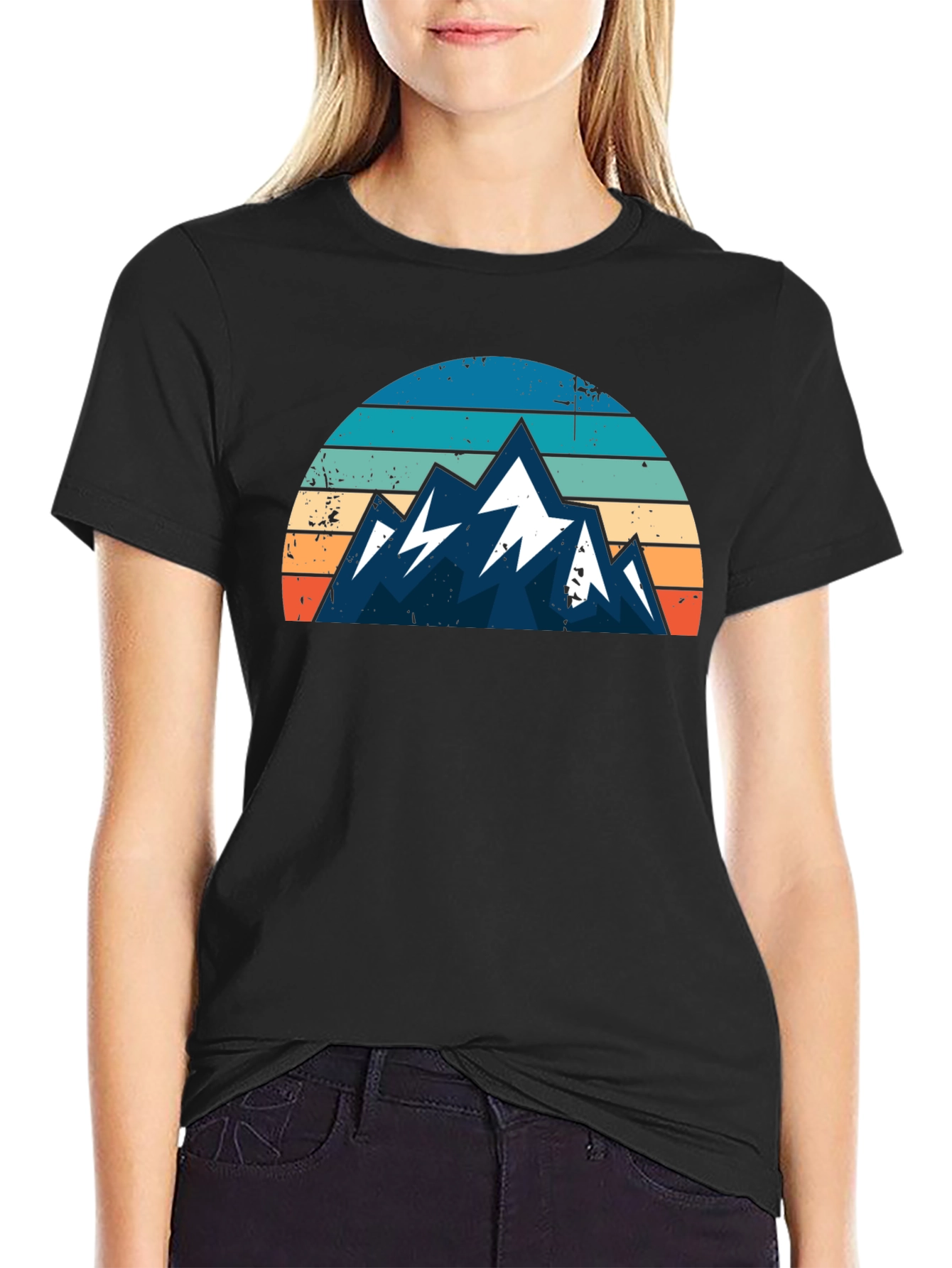 Retro Mountain T-Shirt: Adventure Awaits!