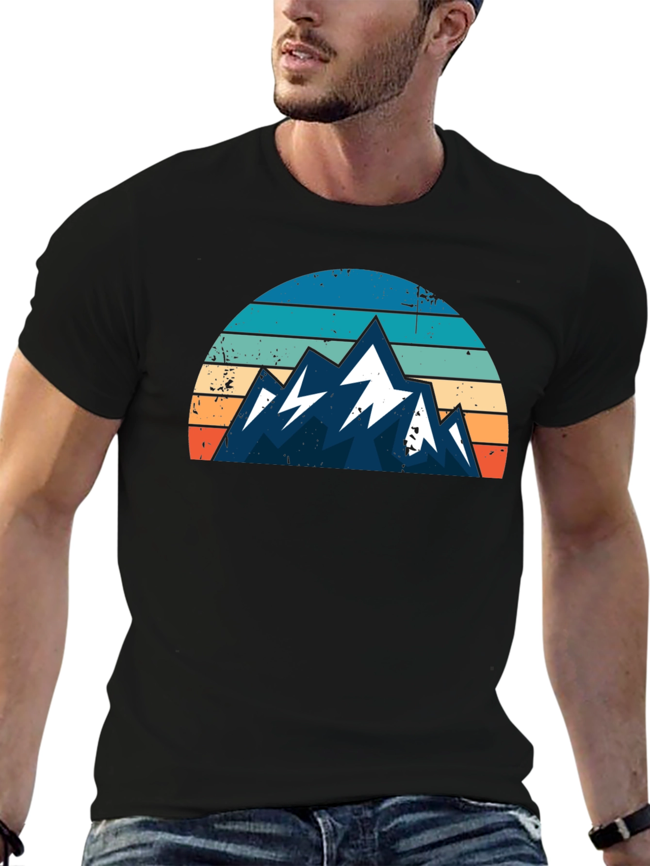 Retro Mountain T-Shirt: Adventure Awaits!