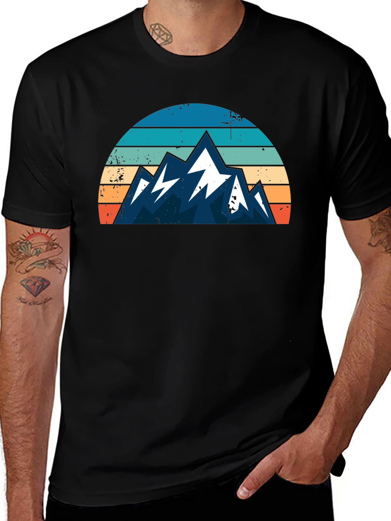 Retro Mountain T-Shirt: Adventure Awaits!