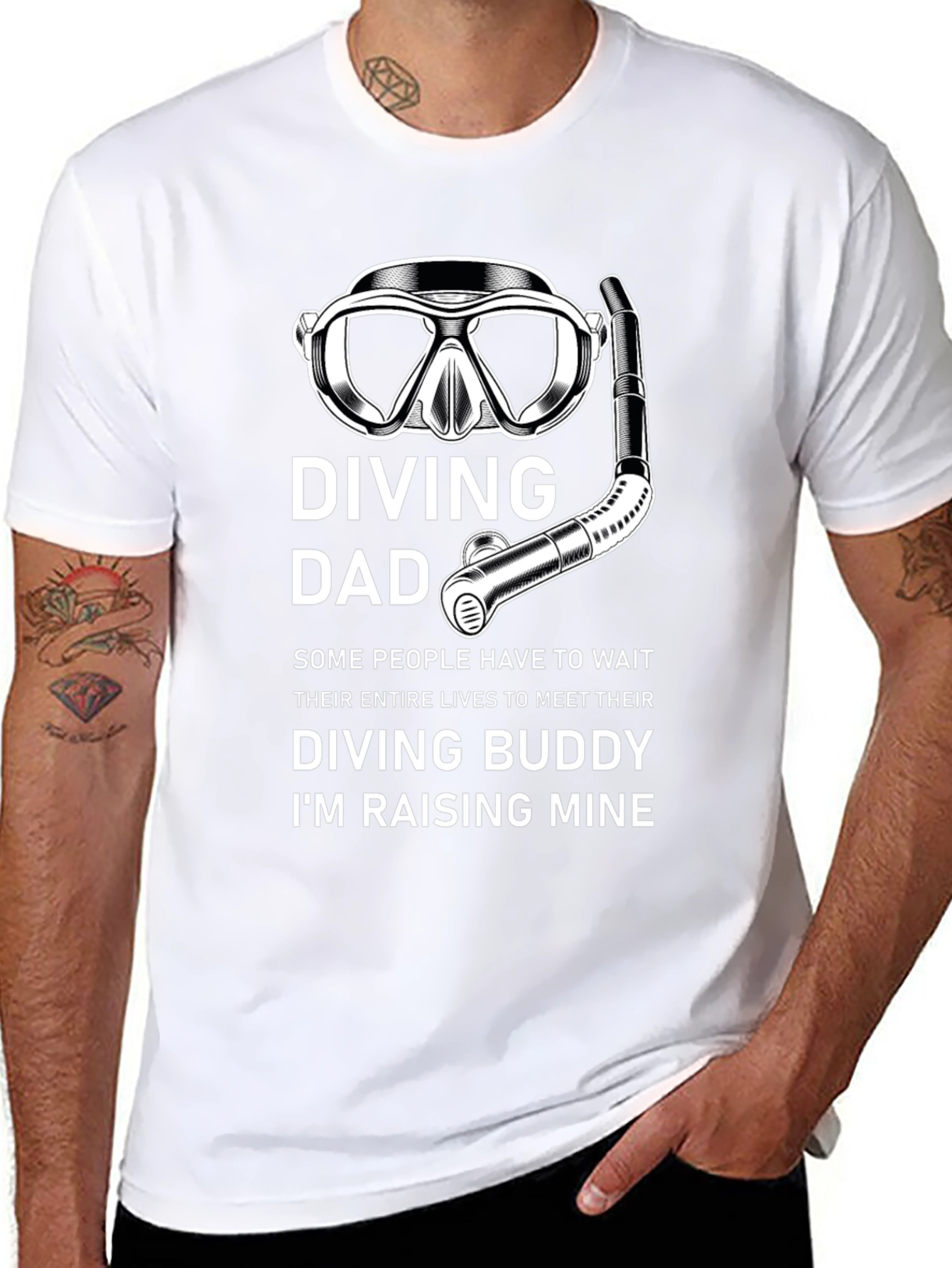 Diving Dad T-Shirt - Raise Your Diving Buddy
