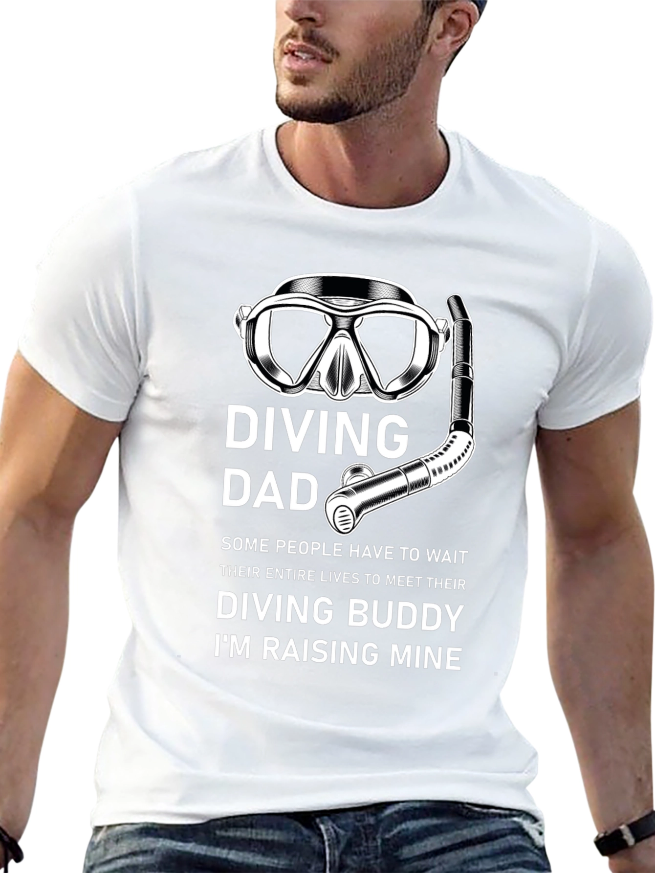 Diving Dad T-Shirt - Raise Your Diving Buddy