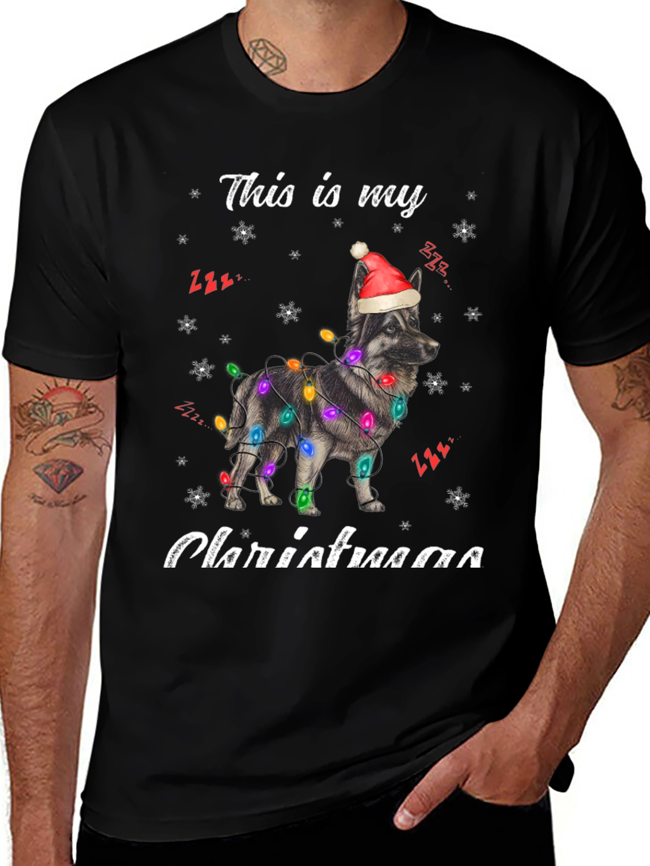 Dog Christmas Lights T-Shirt