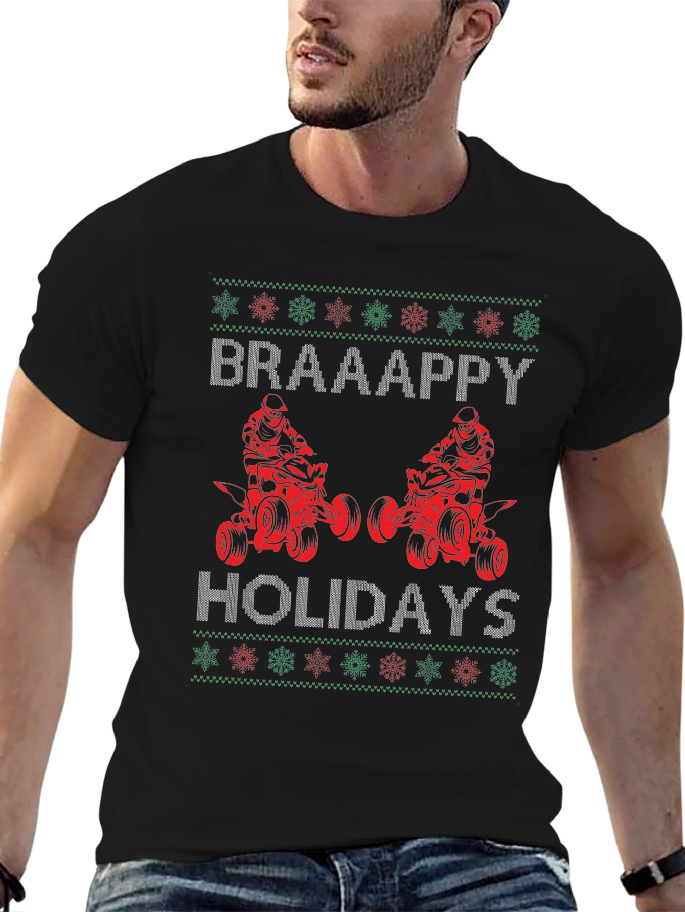 Braaappy Holidays ATV Christmas T-Shirt