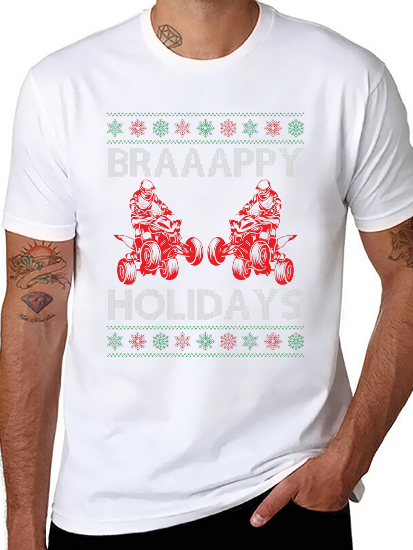 Braaappy Holidays ATV Christmas T-Shirt