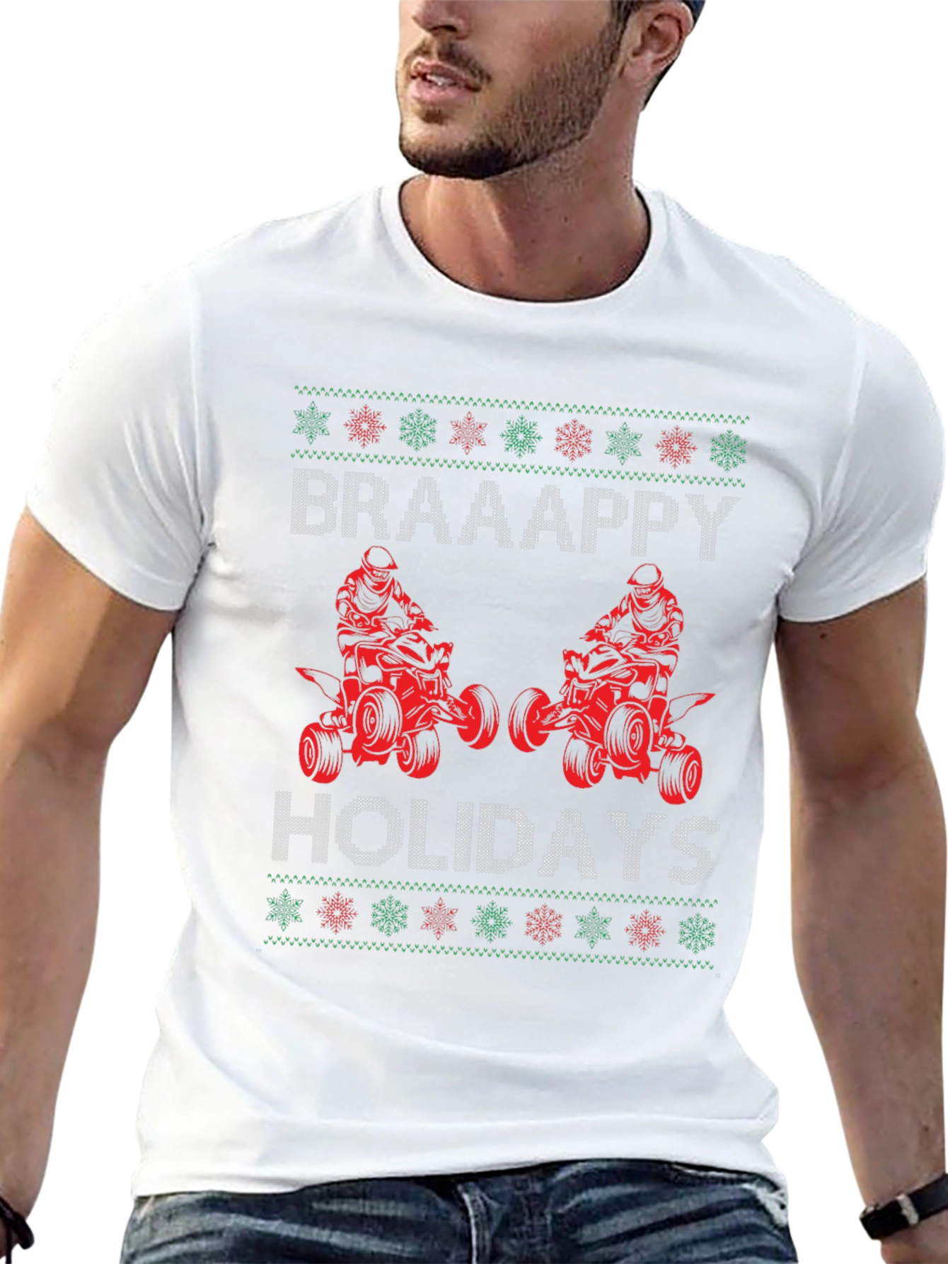 Braaappy Holidays ATV Christmas T-Shirt