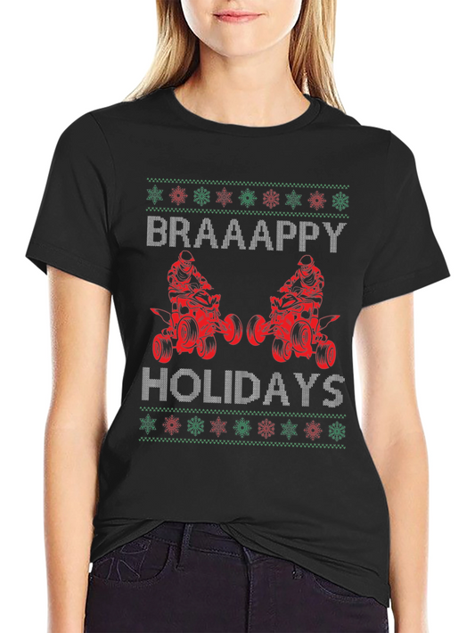 Braaappy Holidays ATV Christmas T-Shirt