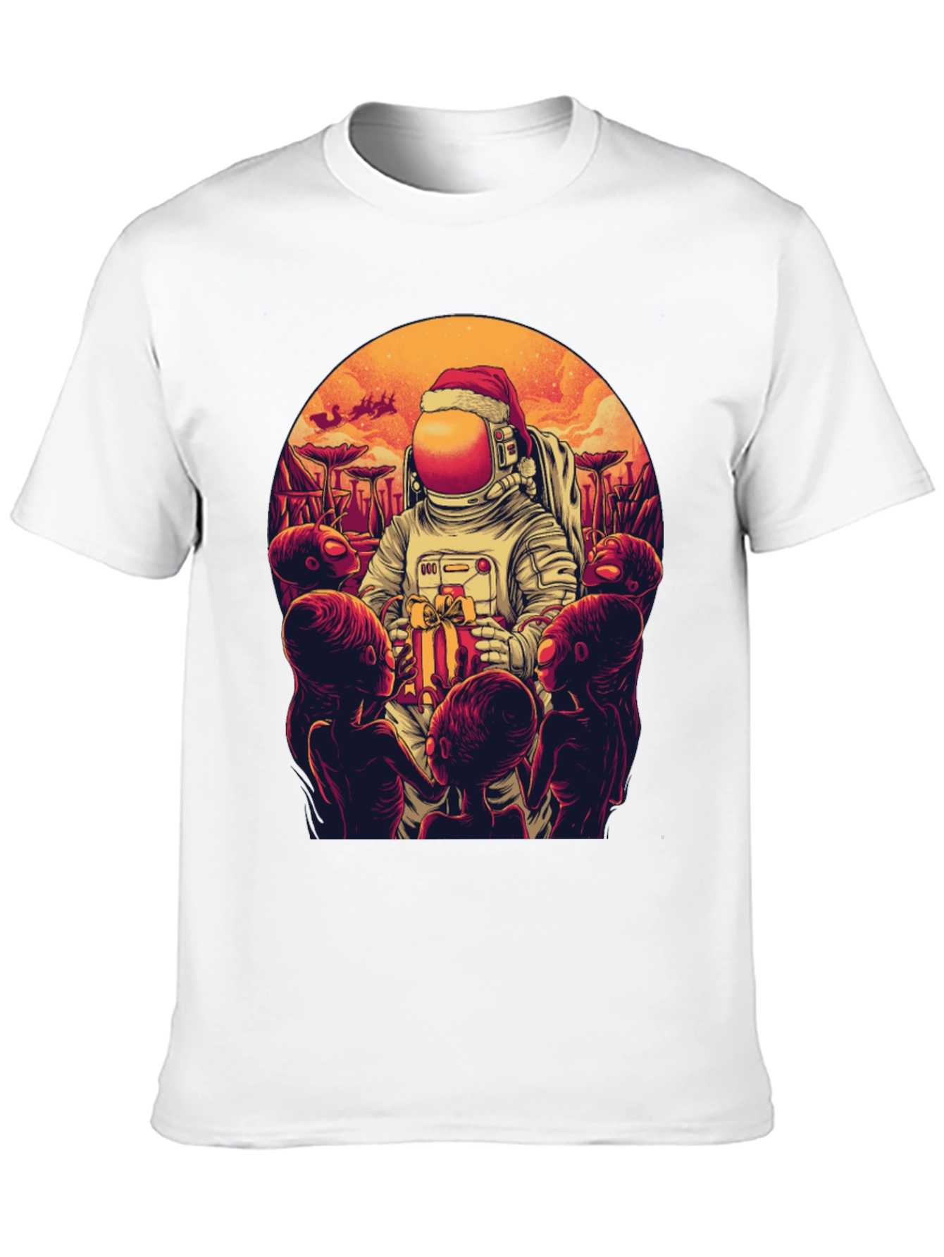 Cosmic Christmas T-Shirt - Astronaut Alien Gift